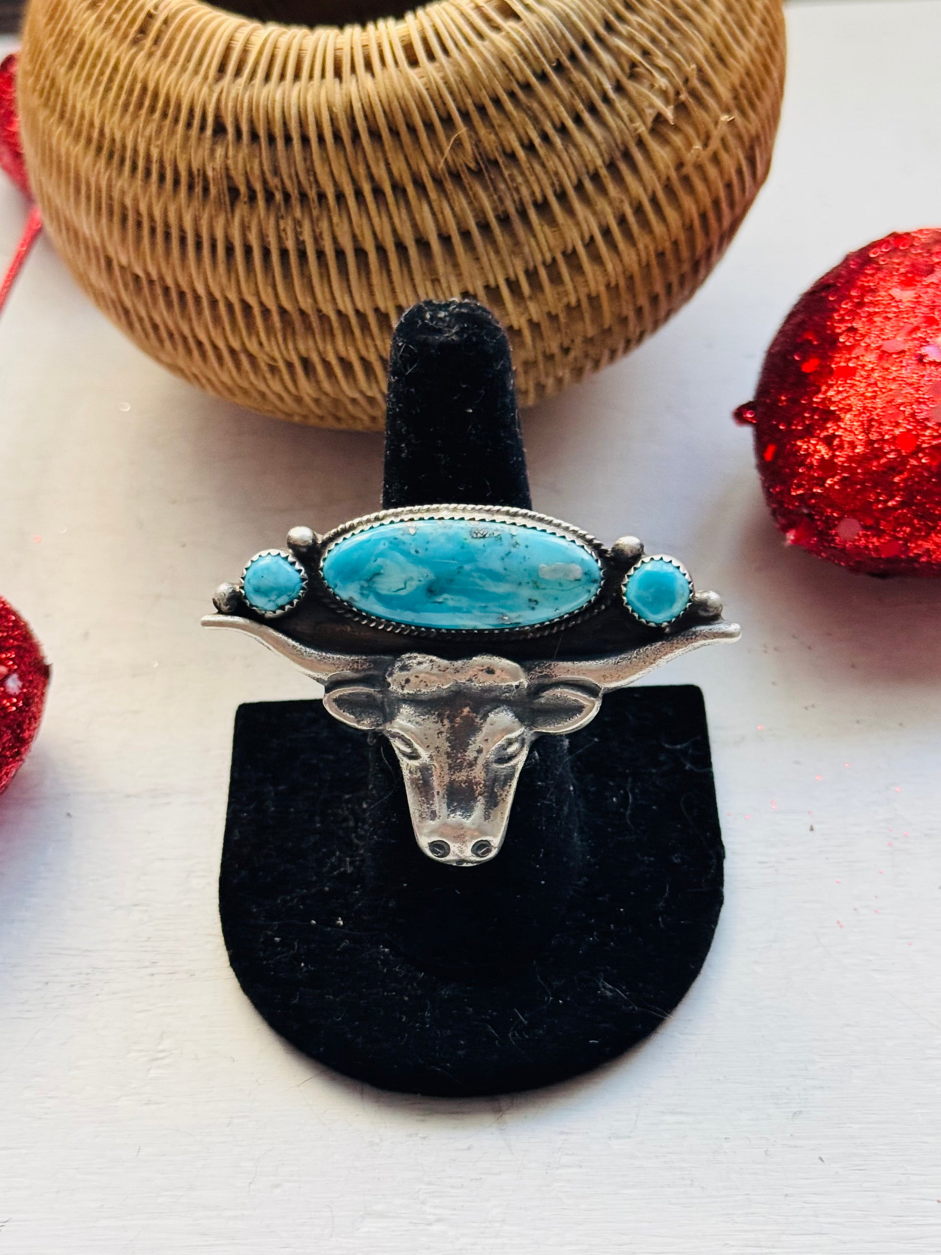 Kindale Billah Egyptian Turquoise & Sterling Silver Adjustable Bull Ring