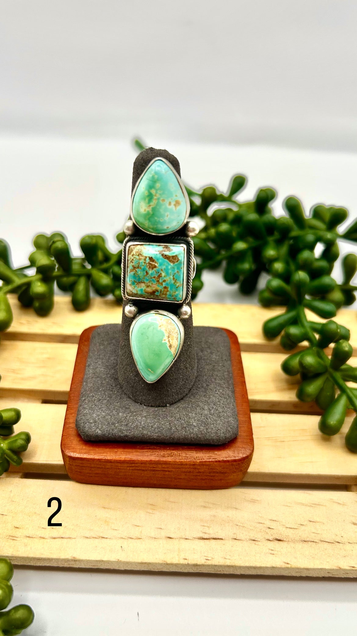 Danny Henio Royston Turquoise & Sterling Silver Adjustable Ring