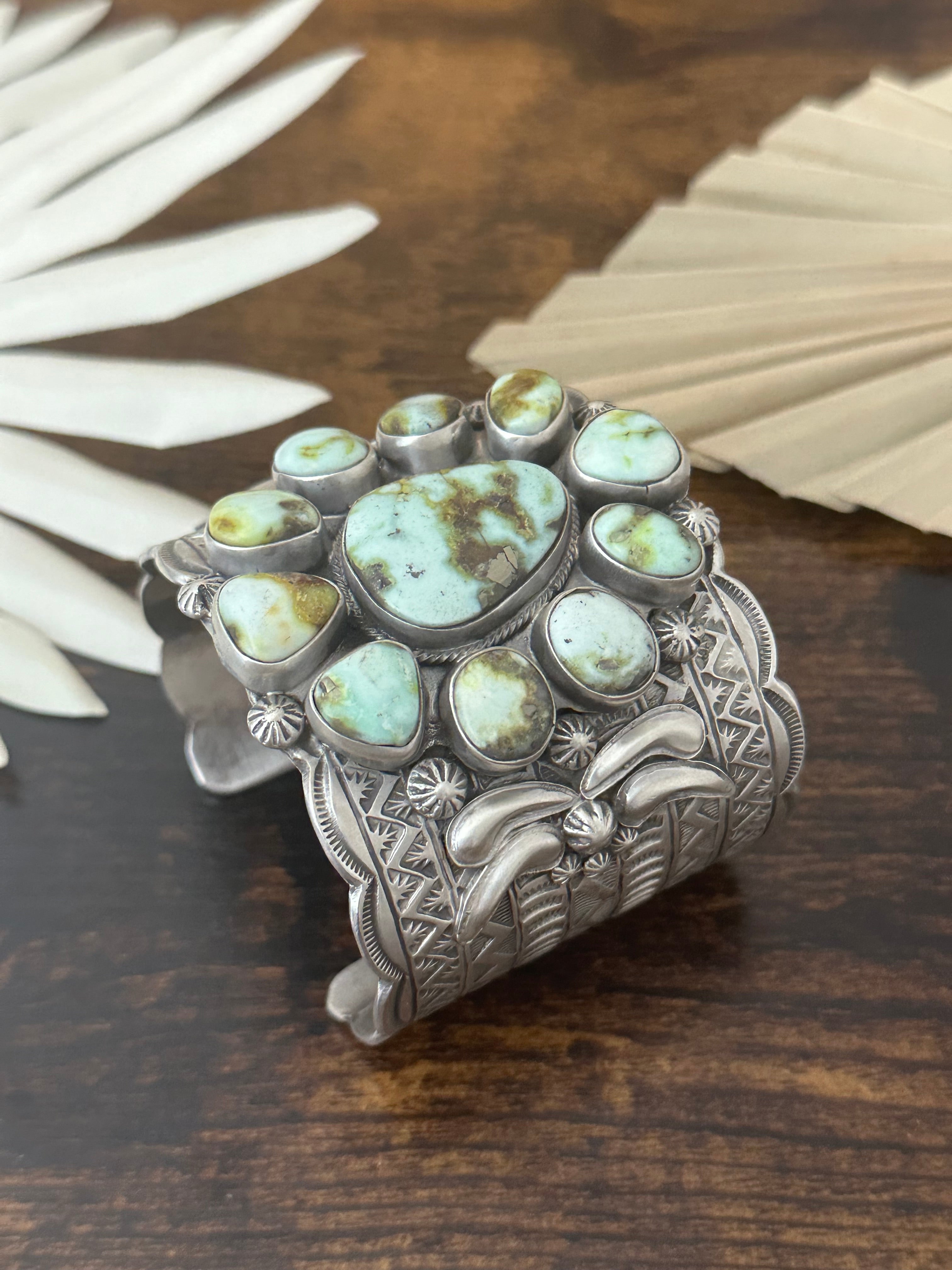 Tillie John Palomino Variscite and Sterling Silver Cuff Bracelet