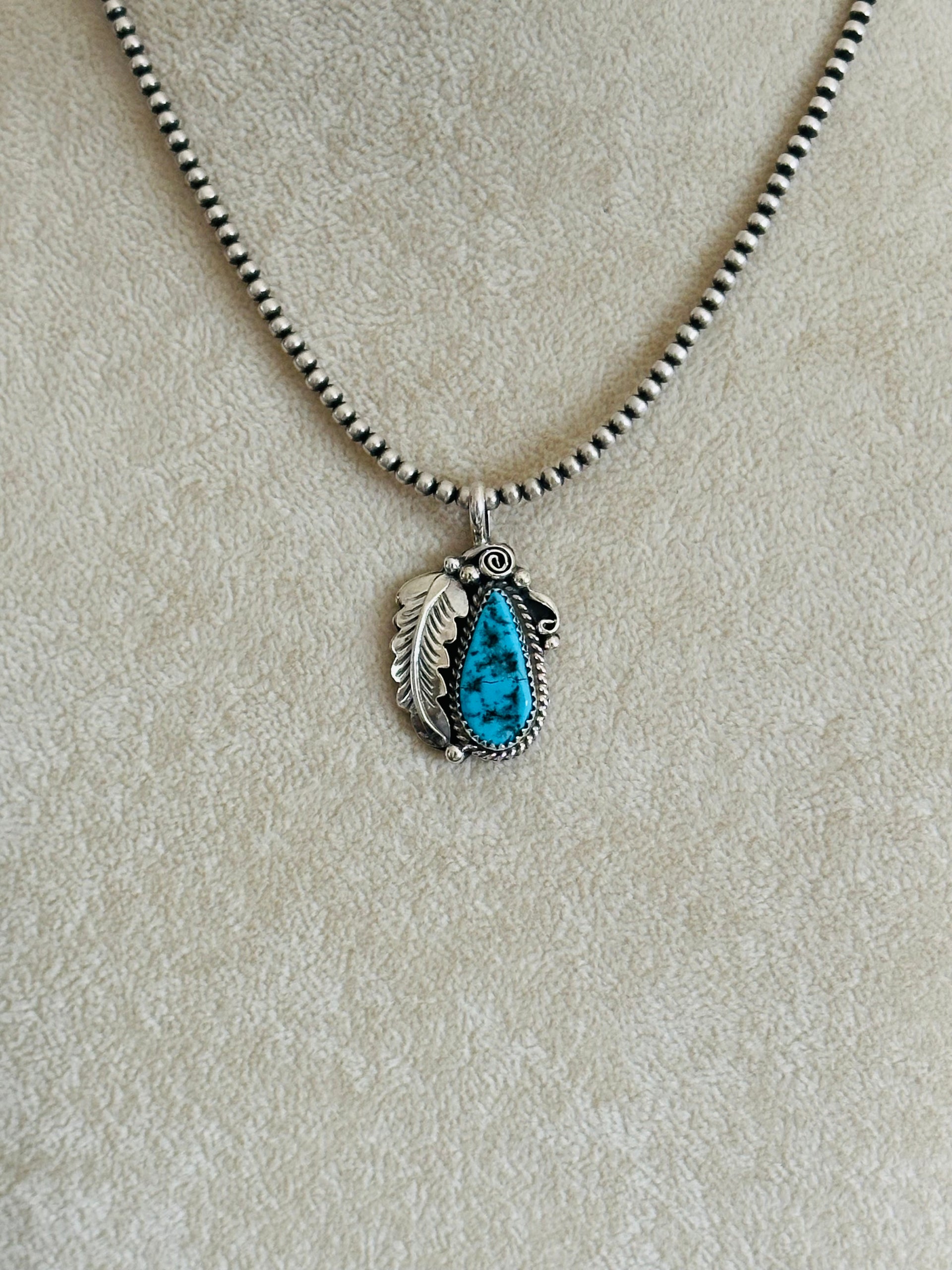 Julia Etsitty Kingman Turquoise & Sterling Silver Pendants