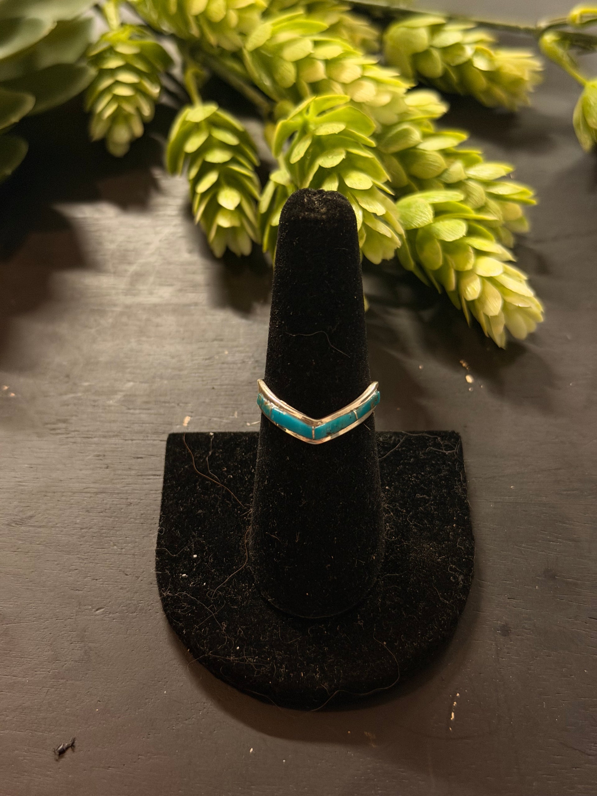 Jamie Johnson Kingman Turquoise & Sterling Silver Inlay Ring