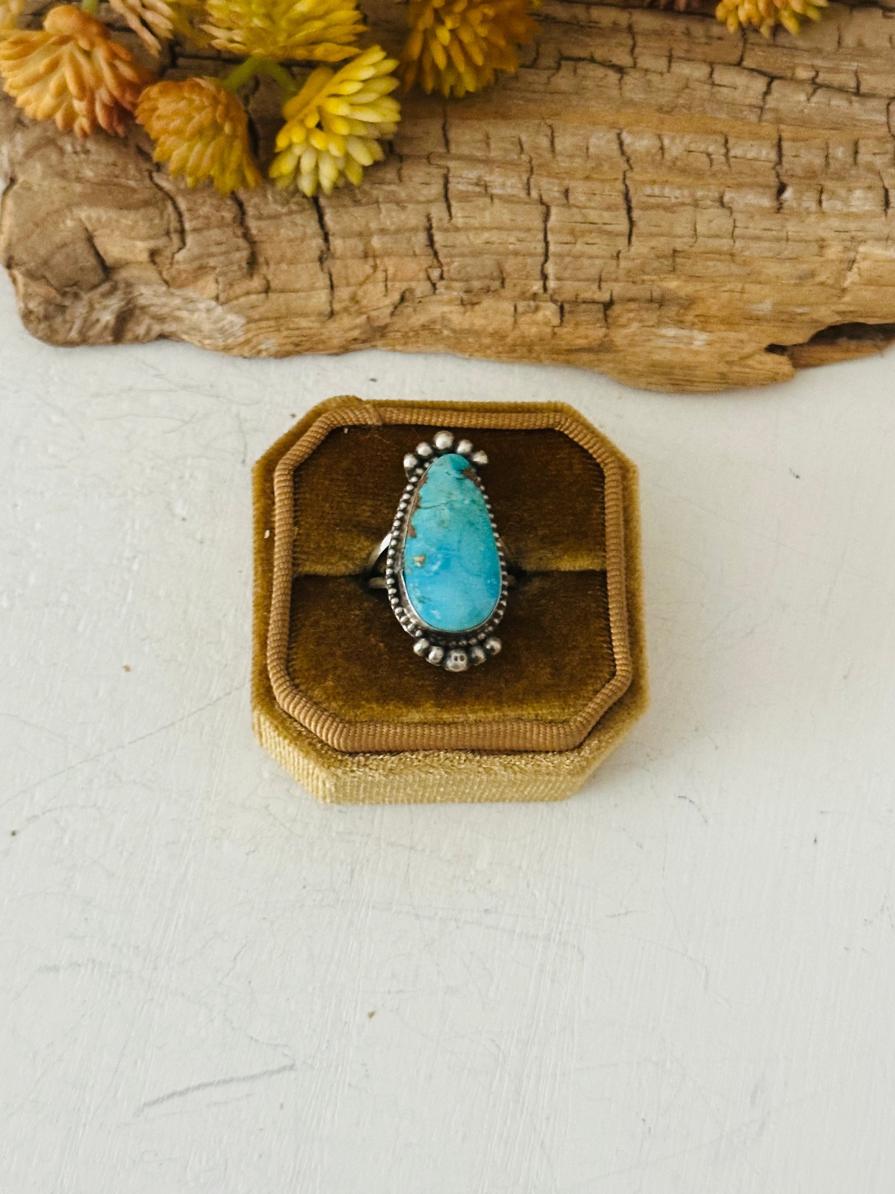 Navajo Made Turquoise & Sterling Silver Ring