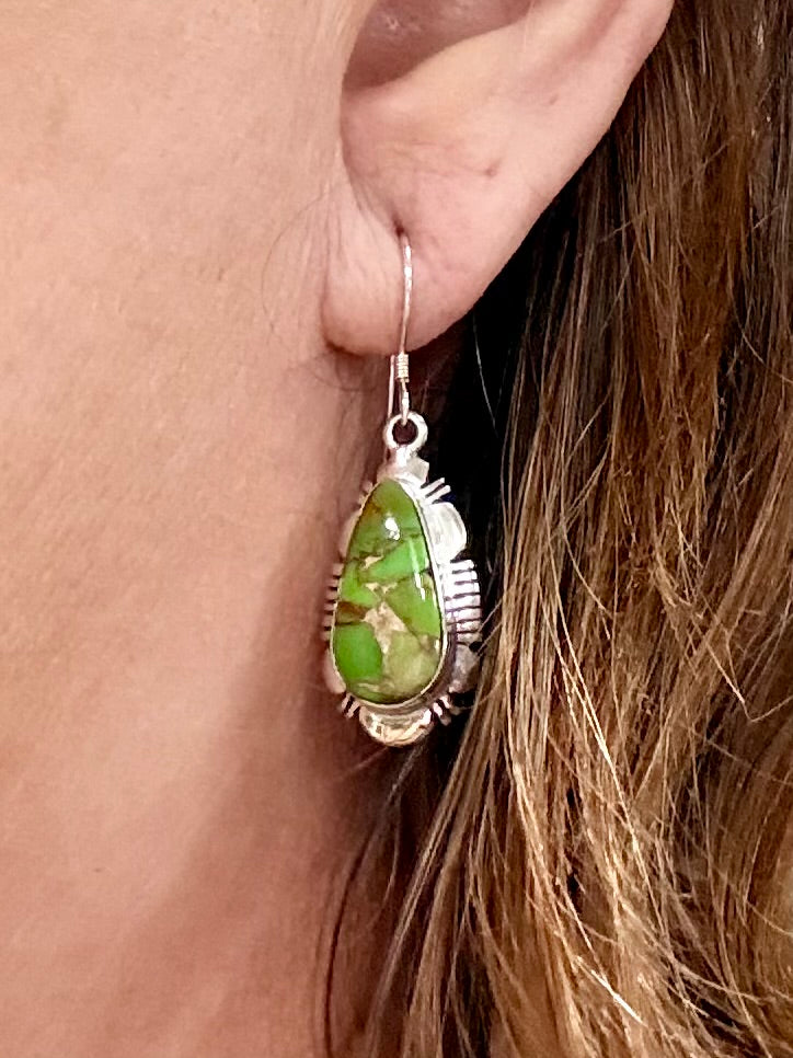 Southwest Handmade Mojave & Sterling Silver Earrings