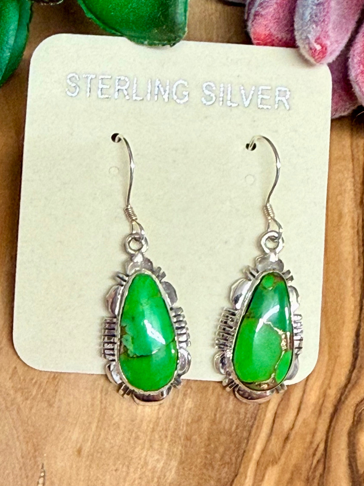 Southwest Handmade Mojave & Sterling Silver Earrings