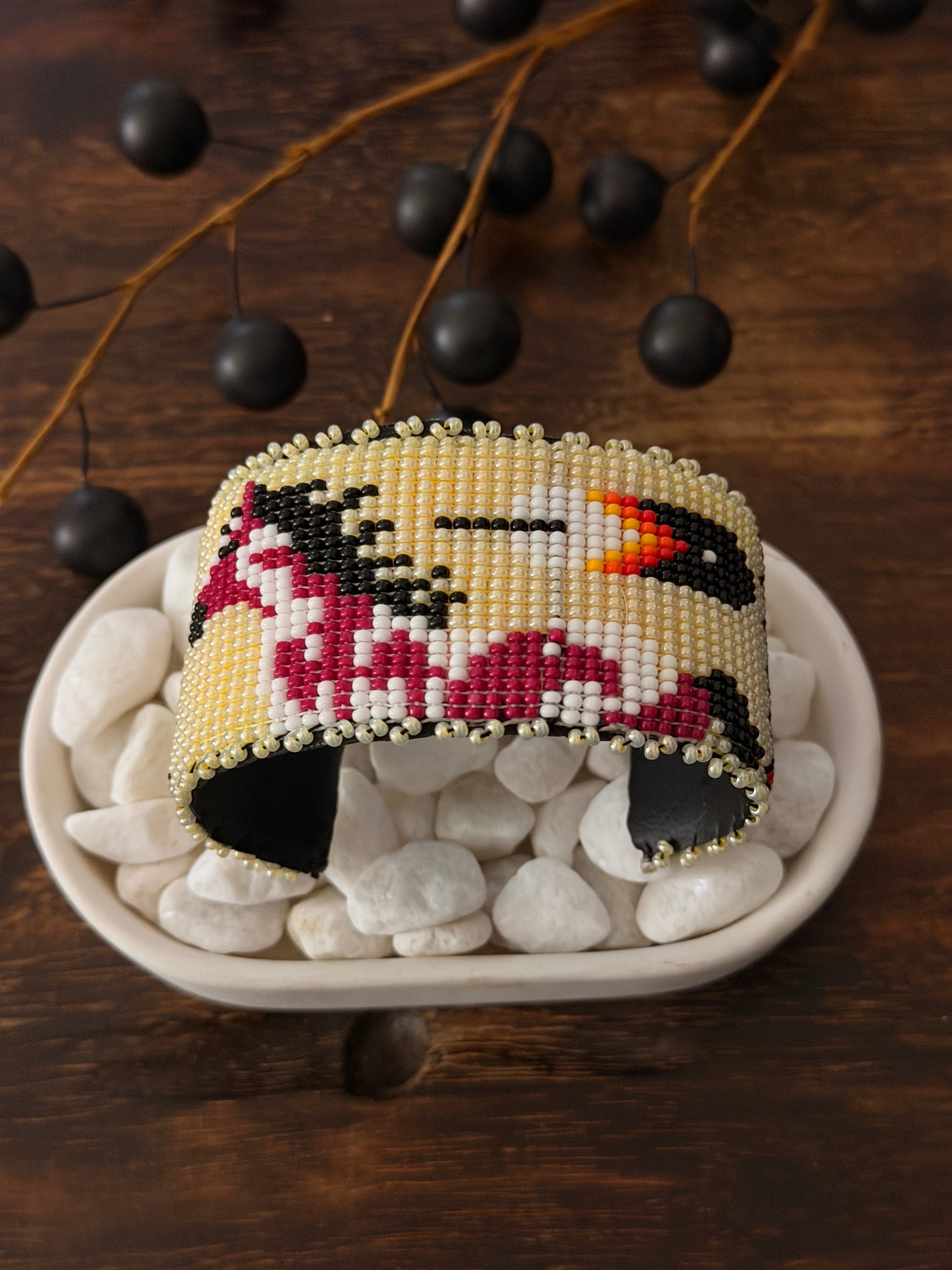 Navajo Made Beaded Cuff Bracelet