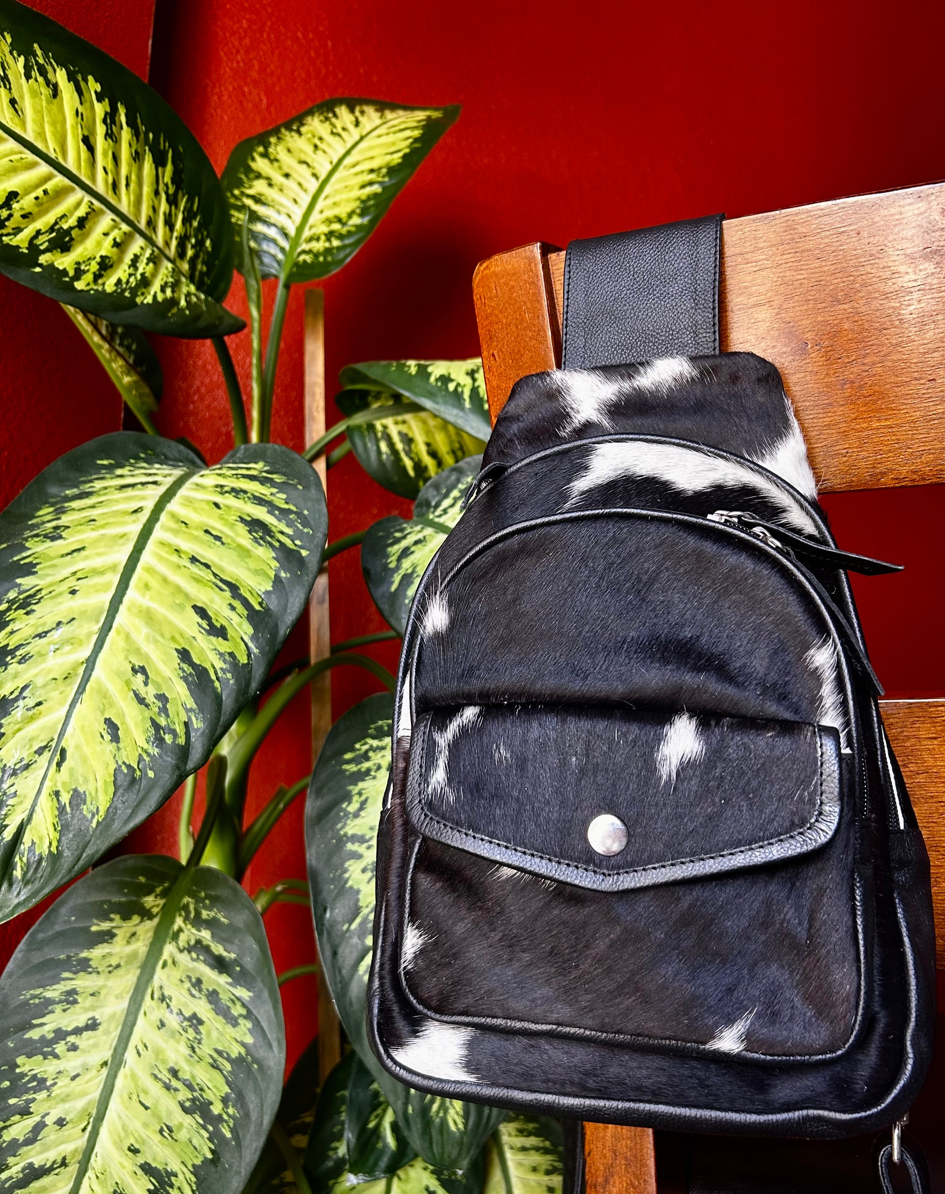 Genuine Cowhide Back Pack/Diaper Bag