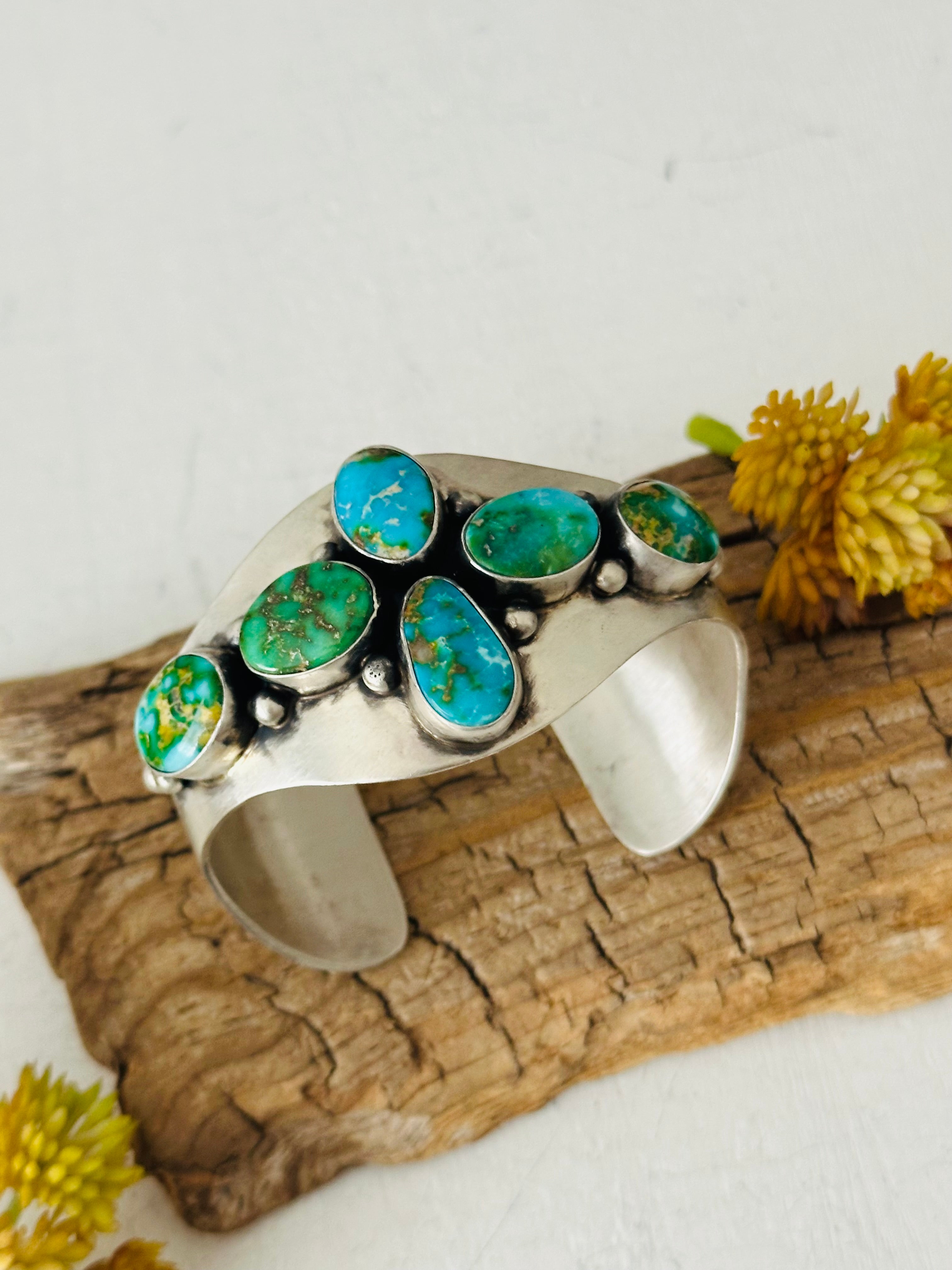 Paul Livingston Sonoran Mountain Turquoise & Sterling Silver Cuff Bracelet