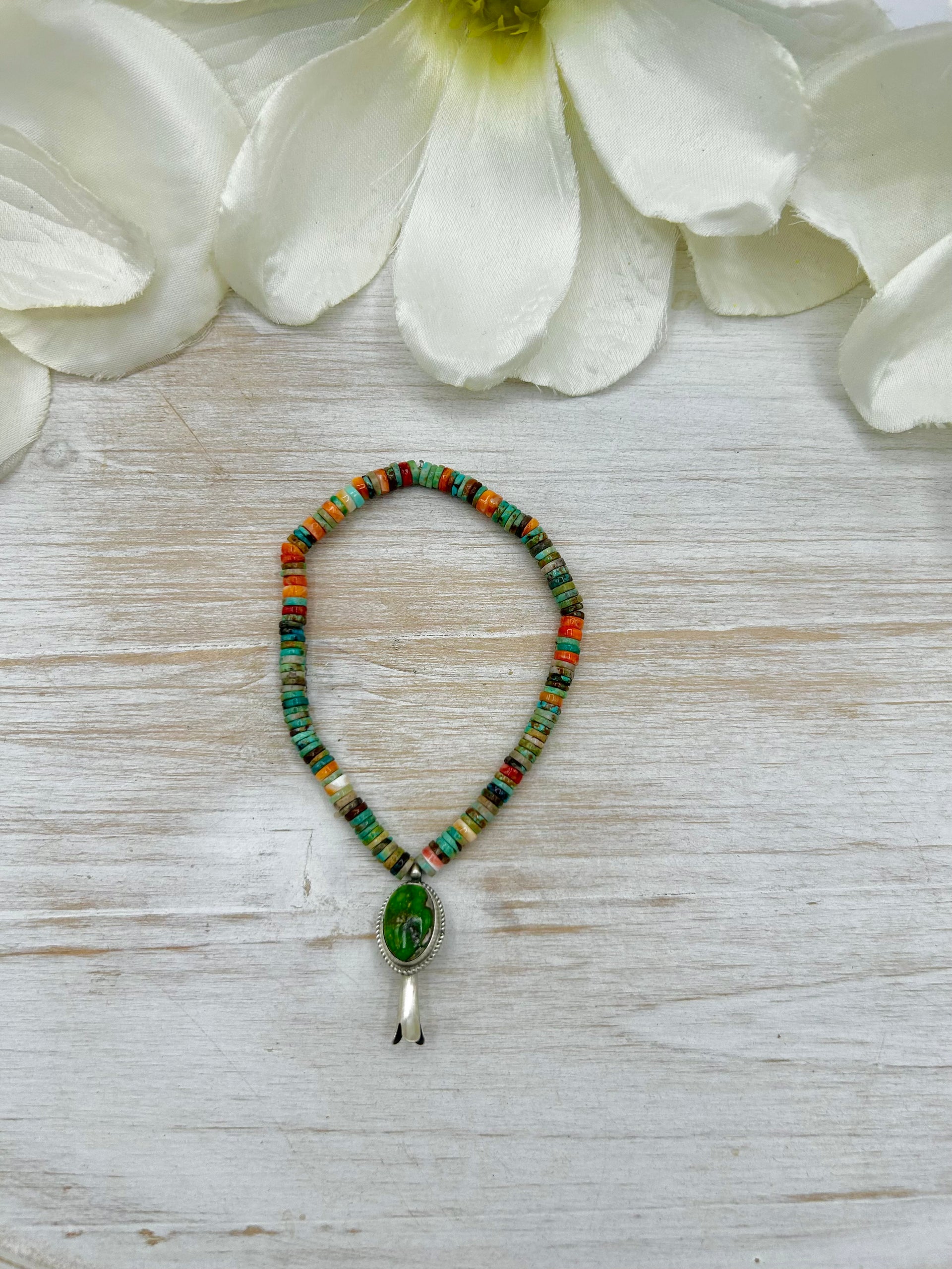George Rios Multi Stone & Sterling Silver Stretchy Bracelet