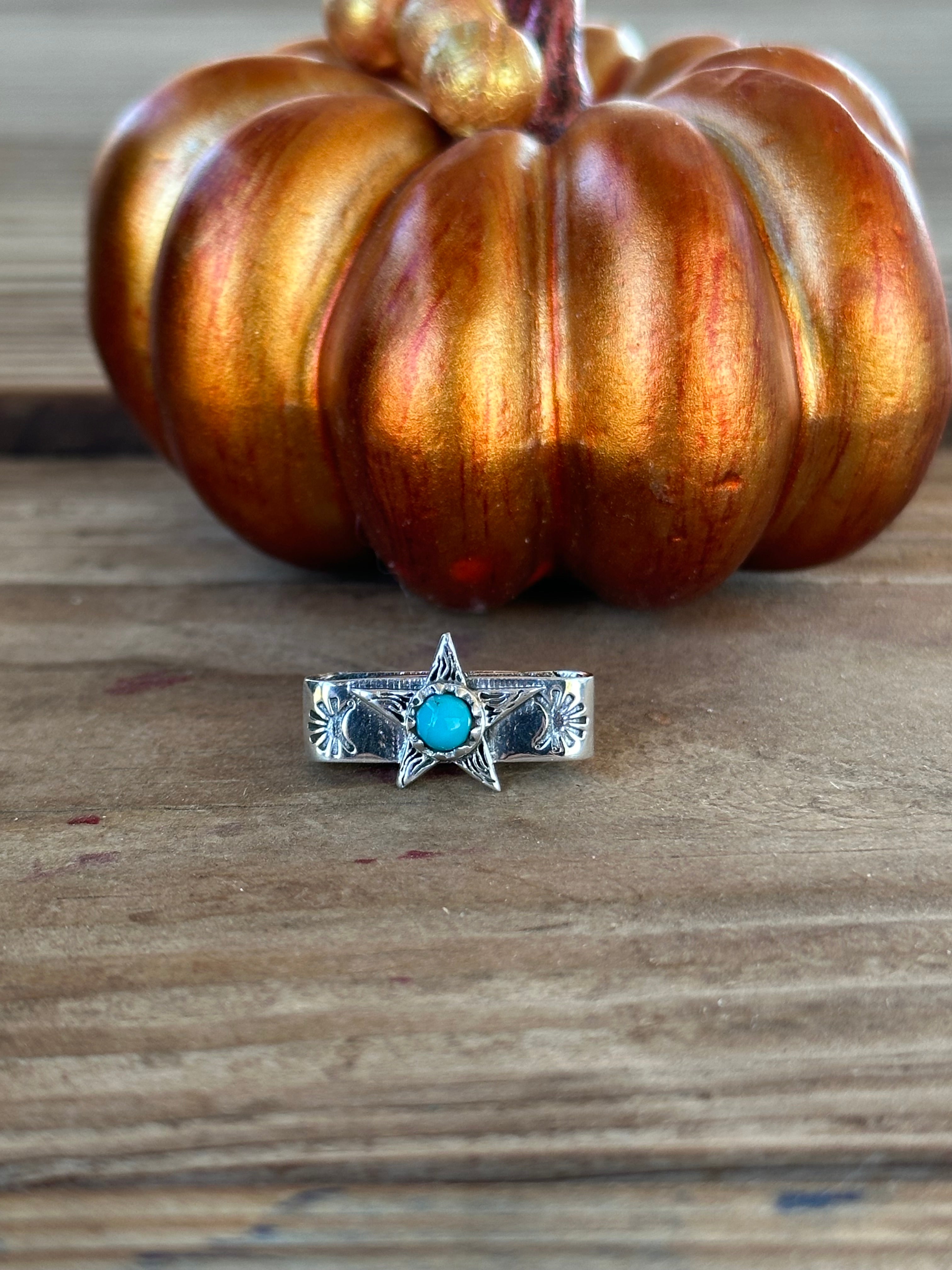 Kingman Turquoise & Sterling Silver Star Watch Charms