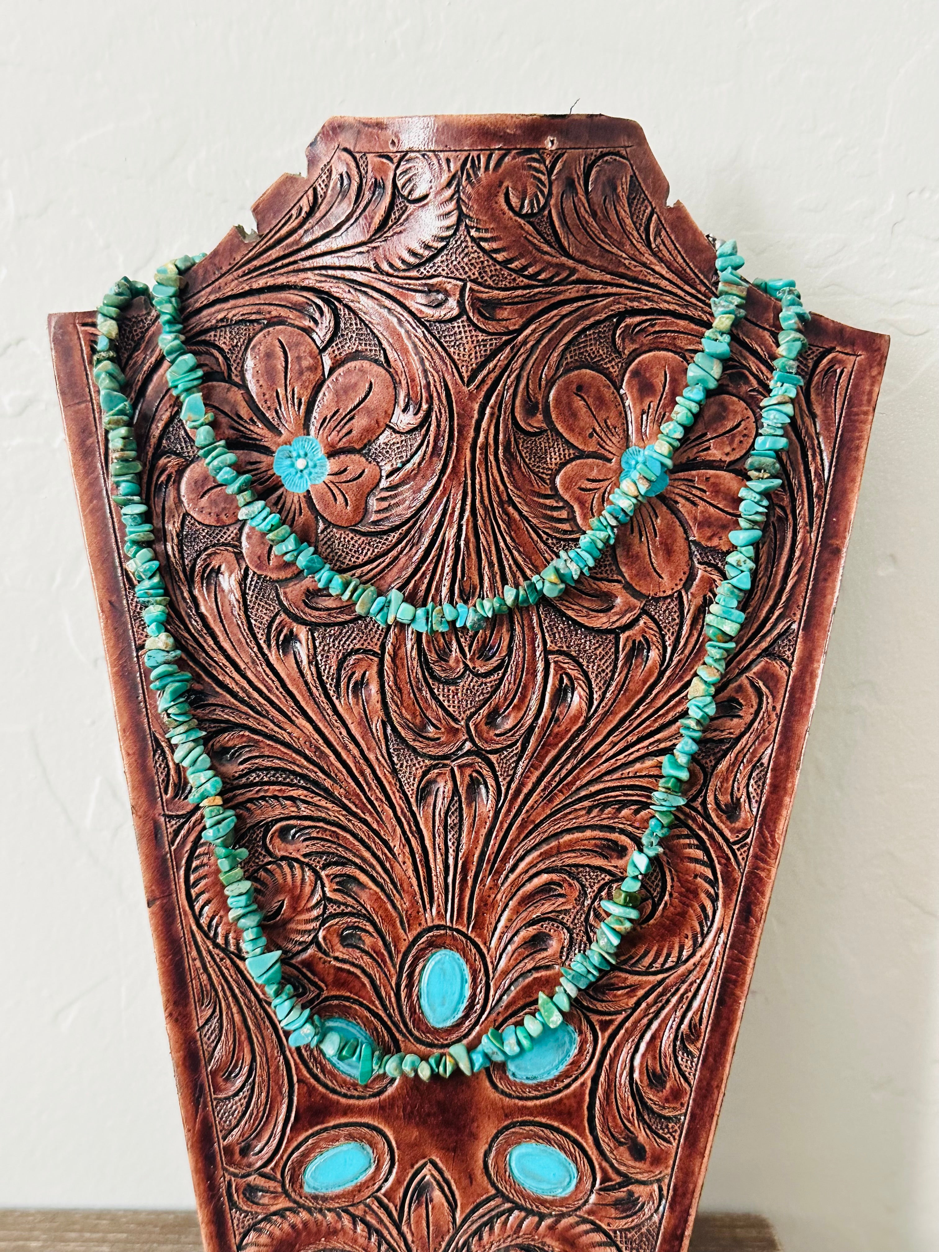 Navajo Strung Kingman Turquoise & Sterling Silver Beaded Necklace