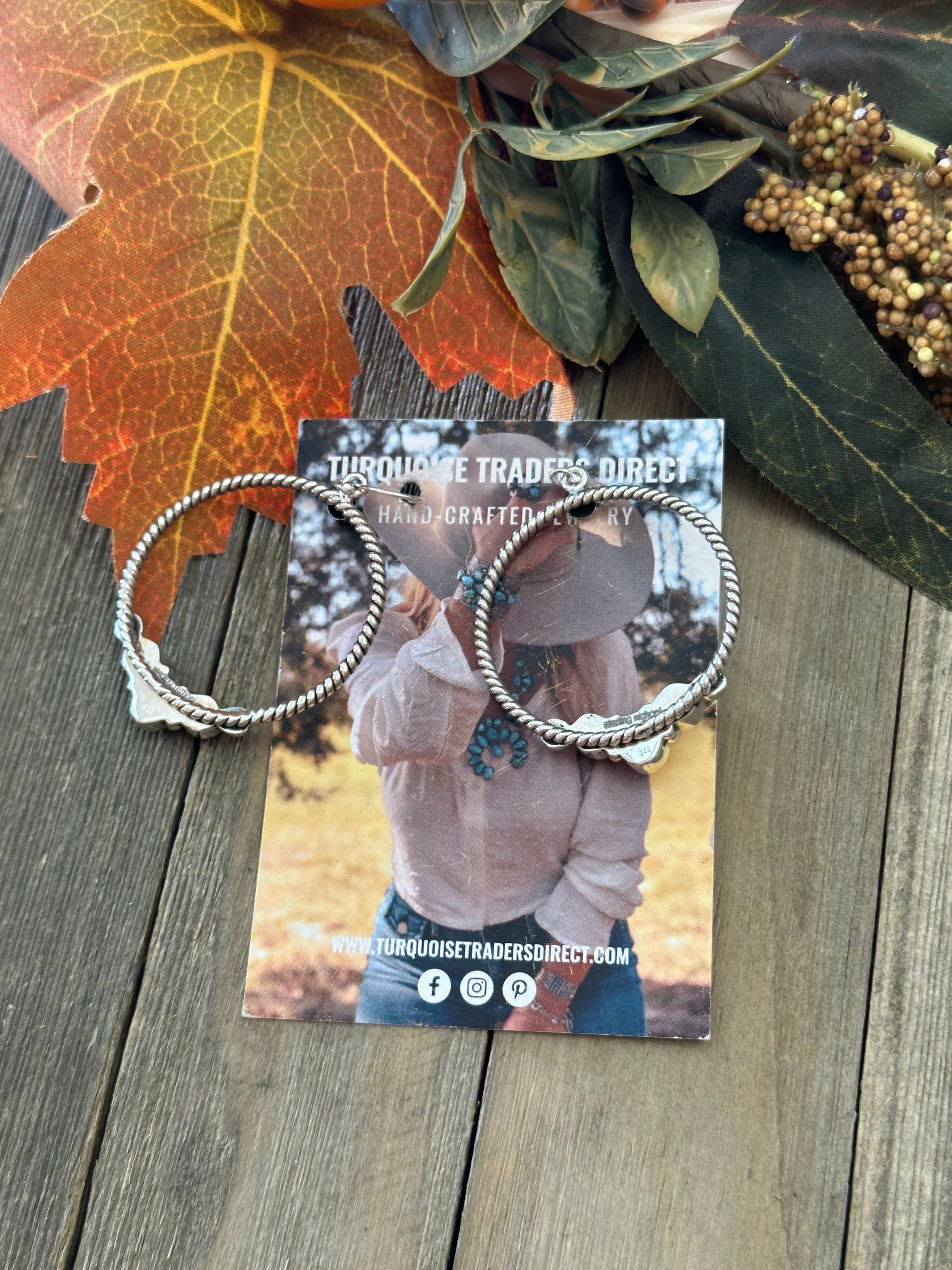 Southwest Handmade Multi Stone & Sterling Silver Dangle Earrings