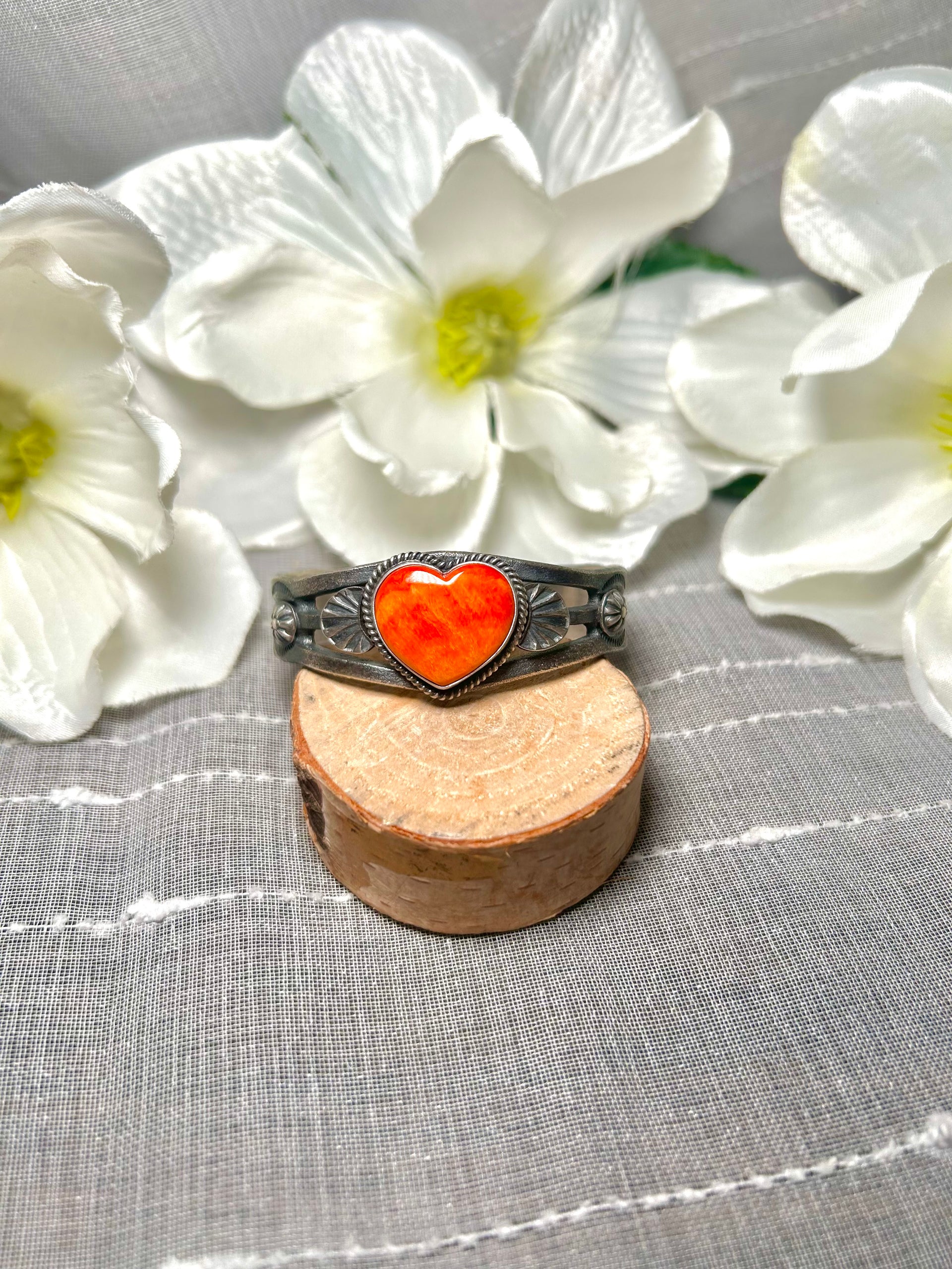 Kindale Billah Spiny Oyster  & Sterling Silver Cuff Bracelet