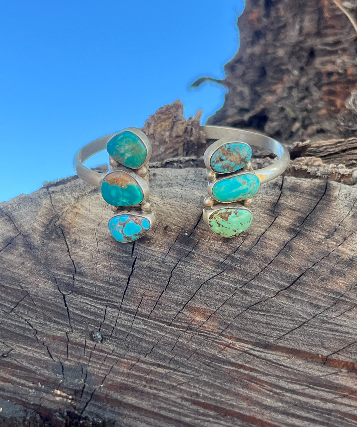 Geraldine James Kingman Turquoise & Sterling Silver Cuff Bracelet