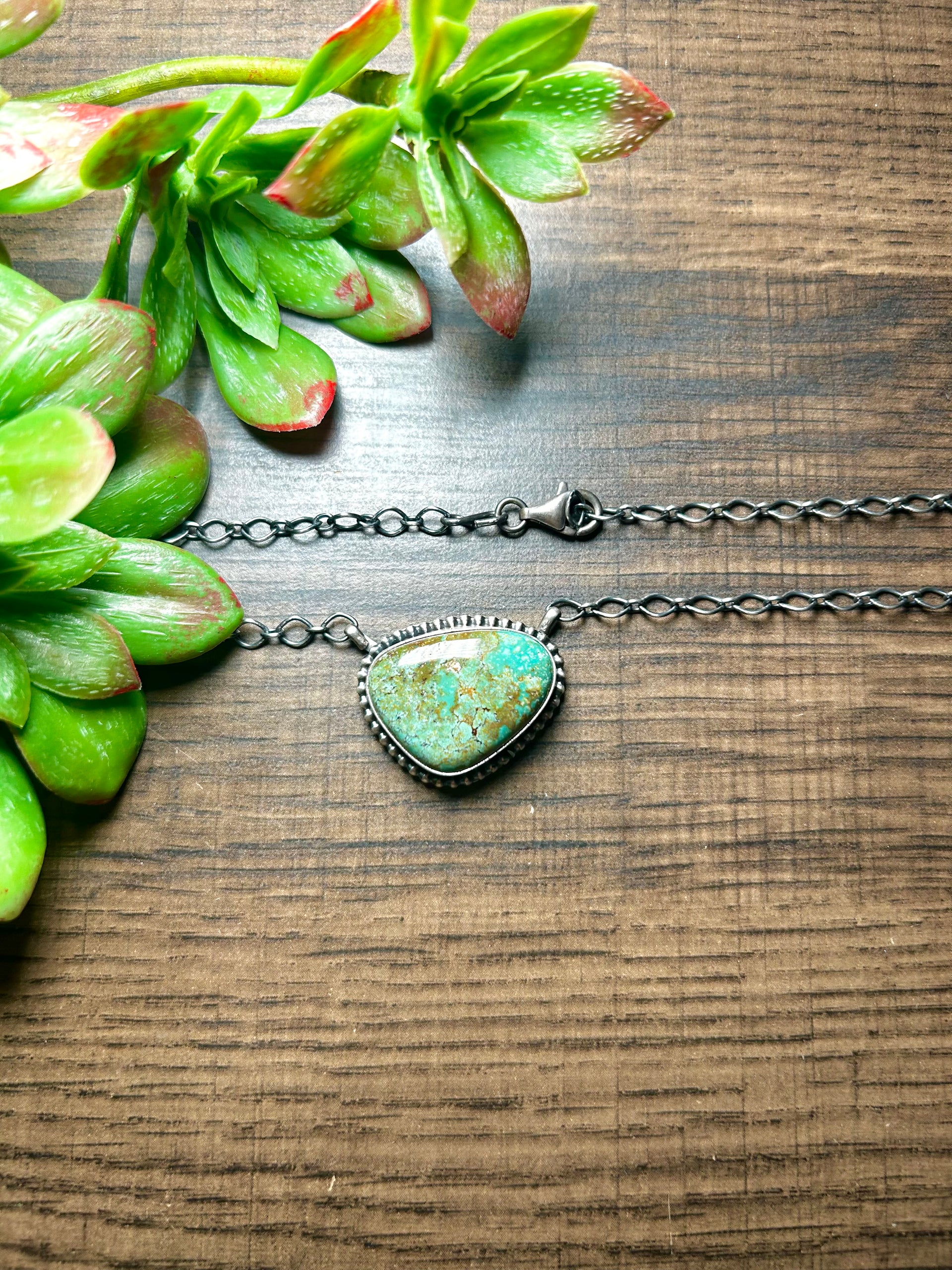 Eli Skeets Kingman Turquoise & Sterling Silver Necklace