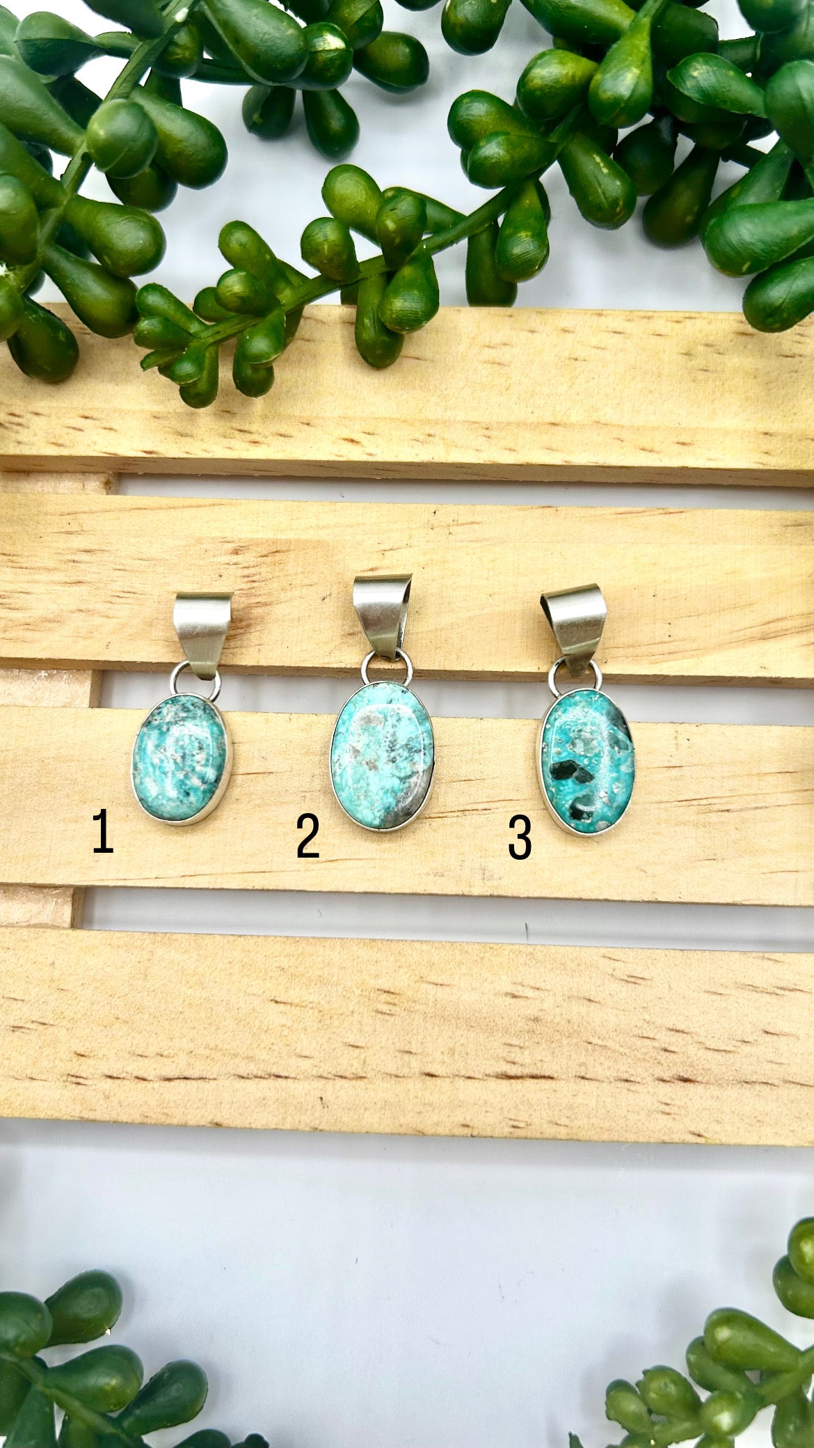 Navajo Made White Water Turquoise & Sterling Silver Pendant