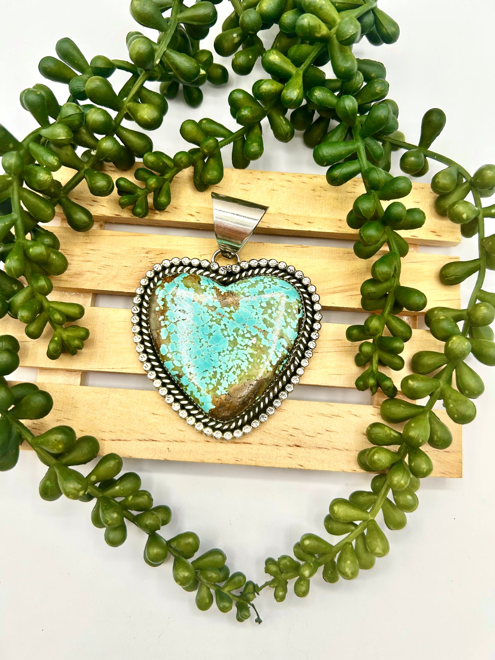 CR Little #8 Turquoise & Sterling Silver Pendant