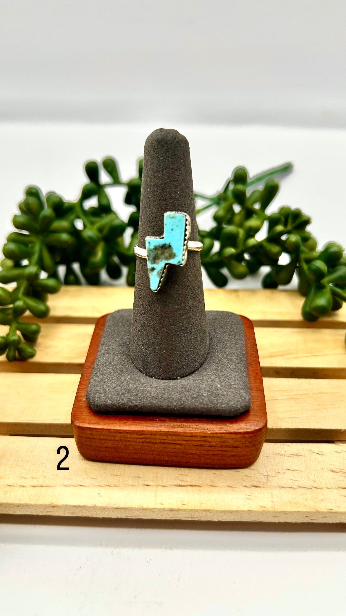 Navajo Made Kingman Turquoise & Sterling Silver Adjustable Ring