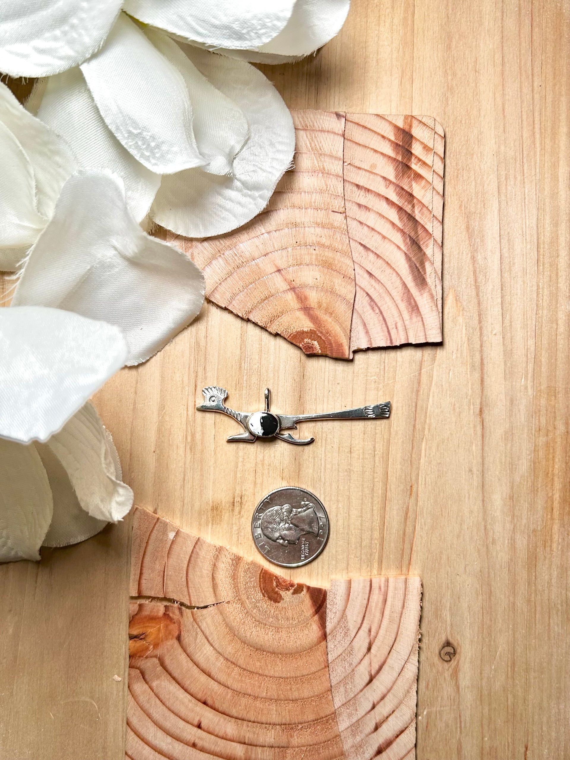 Navajo Made White Buffalo & Sterling Silver Pendant