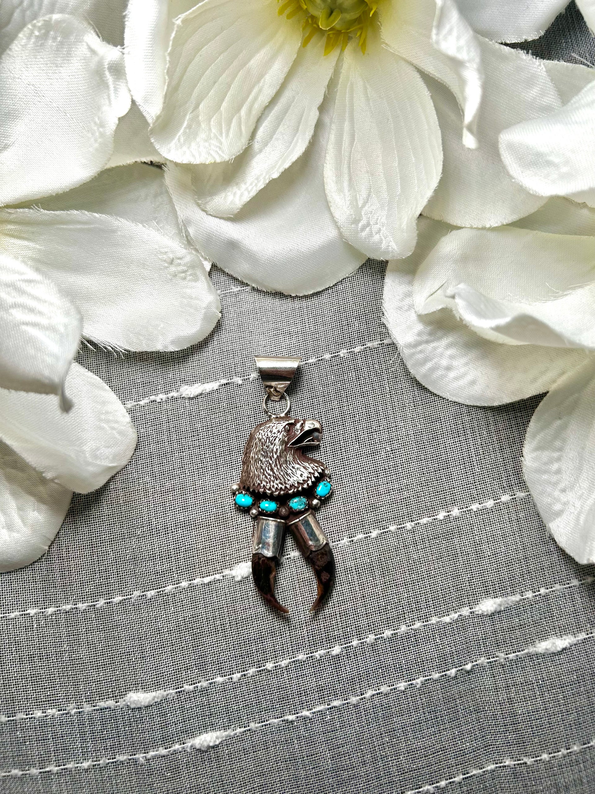 Ernest Hauthorne Kingman Turquoise & Sterling Silver Pendant