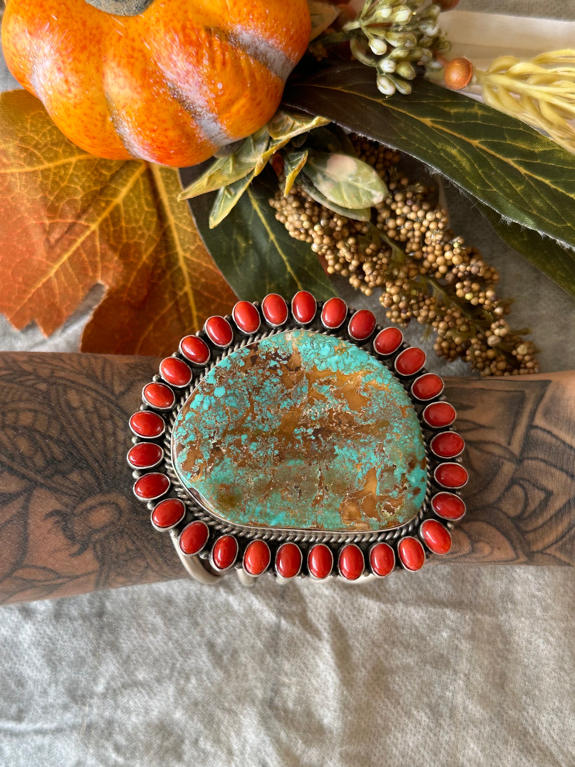 Belinda Begay Multi Stone & Sterling Silver Cuff Bracelet