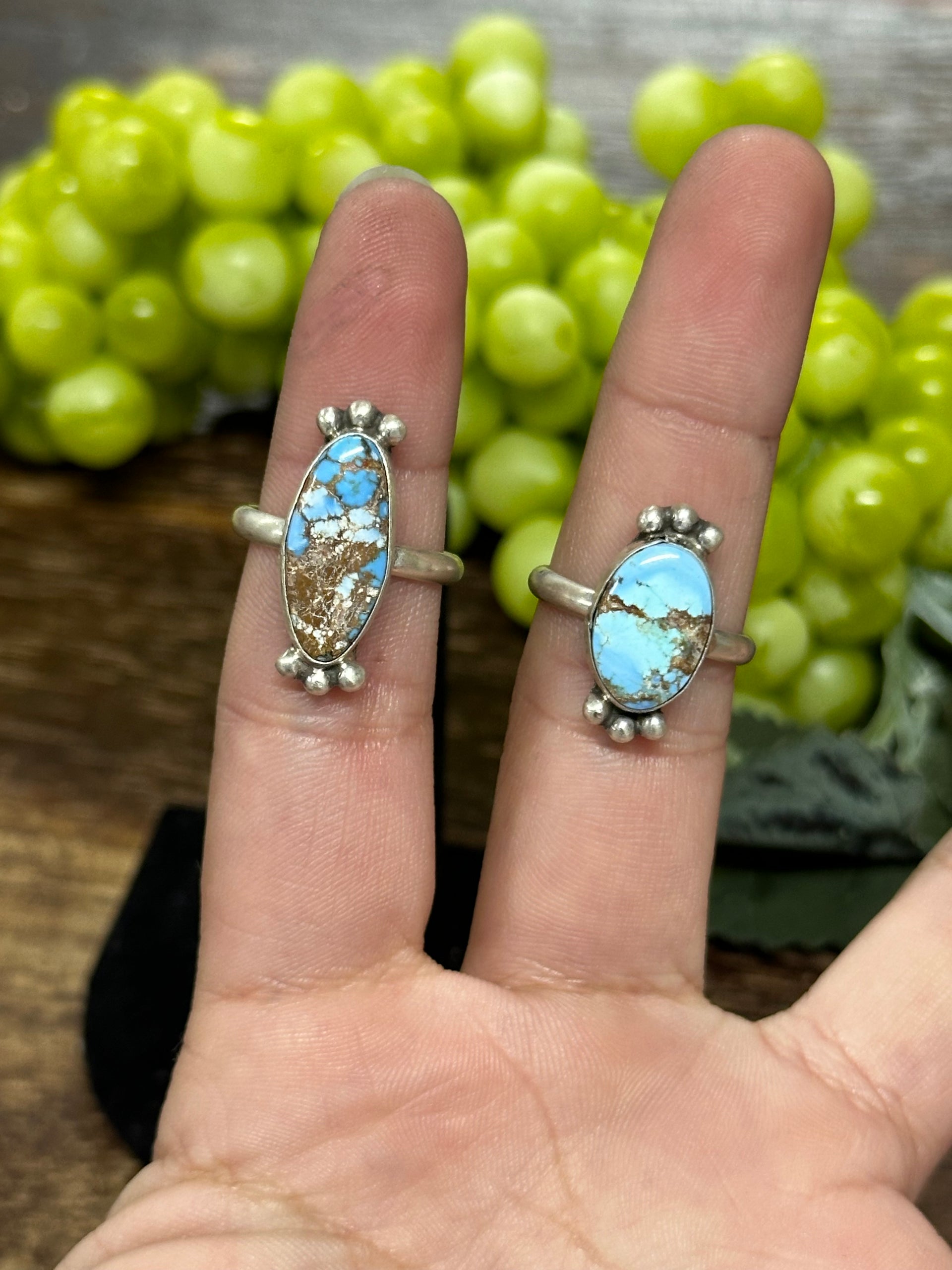 Navajo Made Golden Hills Turquoise & Sterling Silver Ring