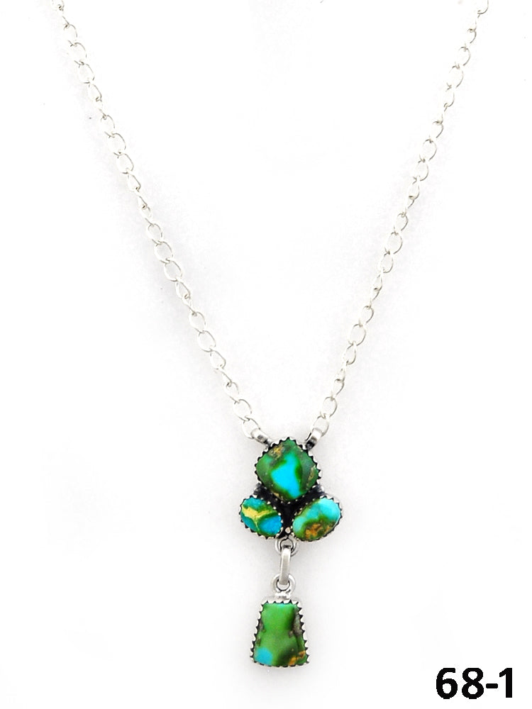 Southwest Made Sonoran Mountain Turquoise & Sterling Silver Necklace