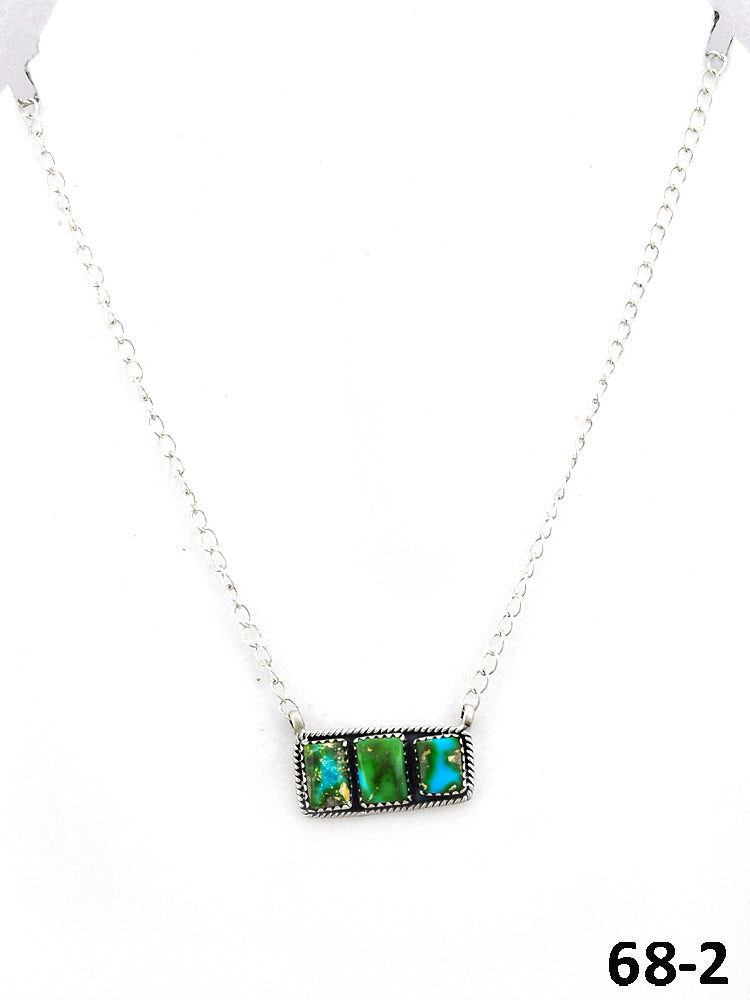 Southwest Made Sonoran Mountain Turquoise & Sterling Silver Necklace