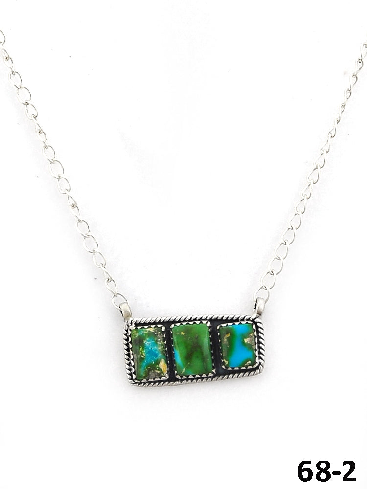 Southwest Made Sonoran Mountain Turquoise & Sterling Silver Necklace