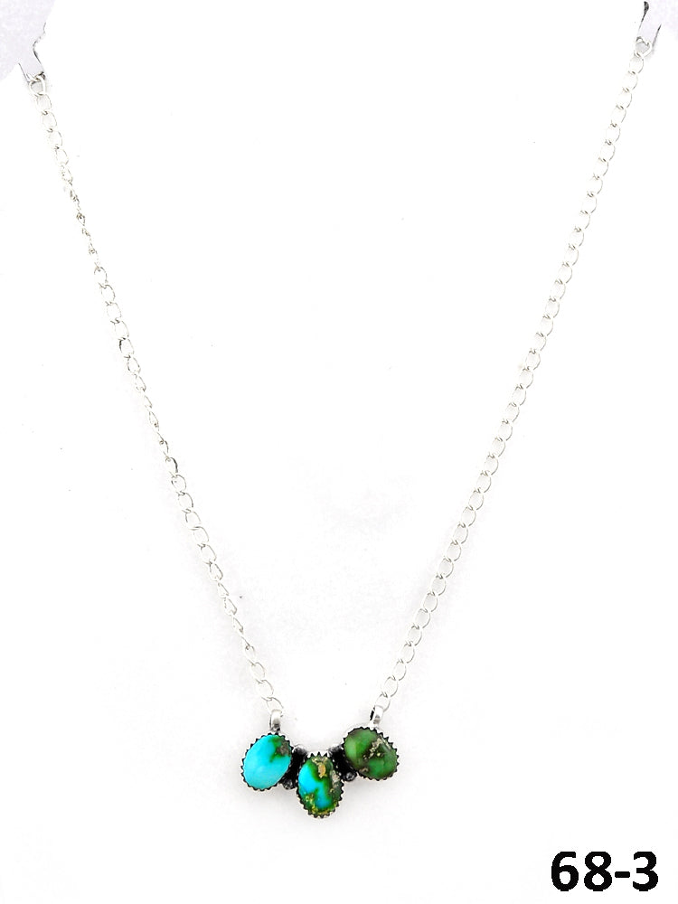 Southwest Made Sonoran Mountain Turquoise & Sterling Silver Necklace