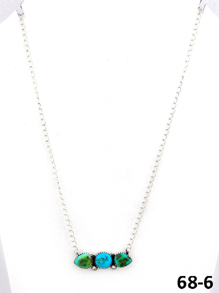 Southwest Made Sonoran Mountain Turquoise & Sterling Silver Necklace