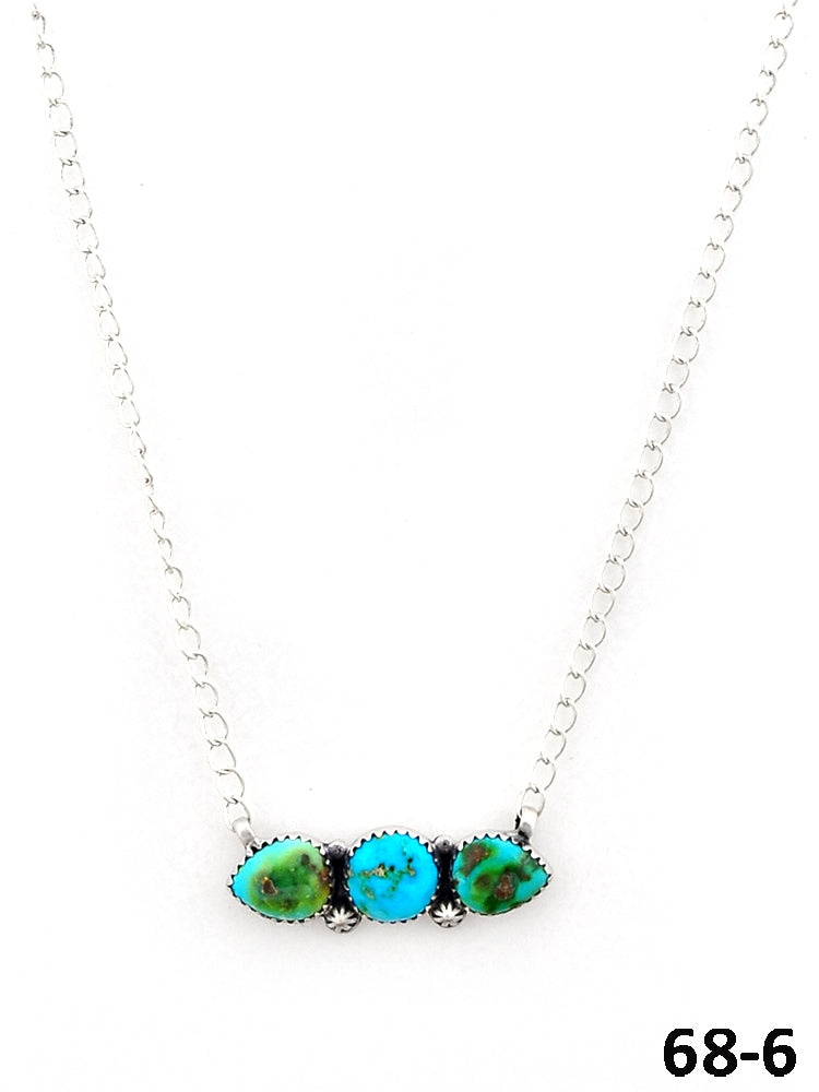 Southwest Made Sonoran Mountain Turquoise & Sterling Silver Necklace