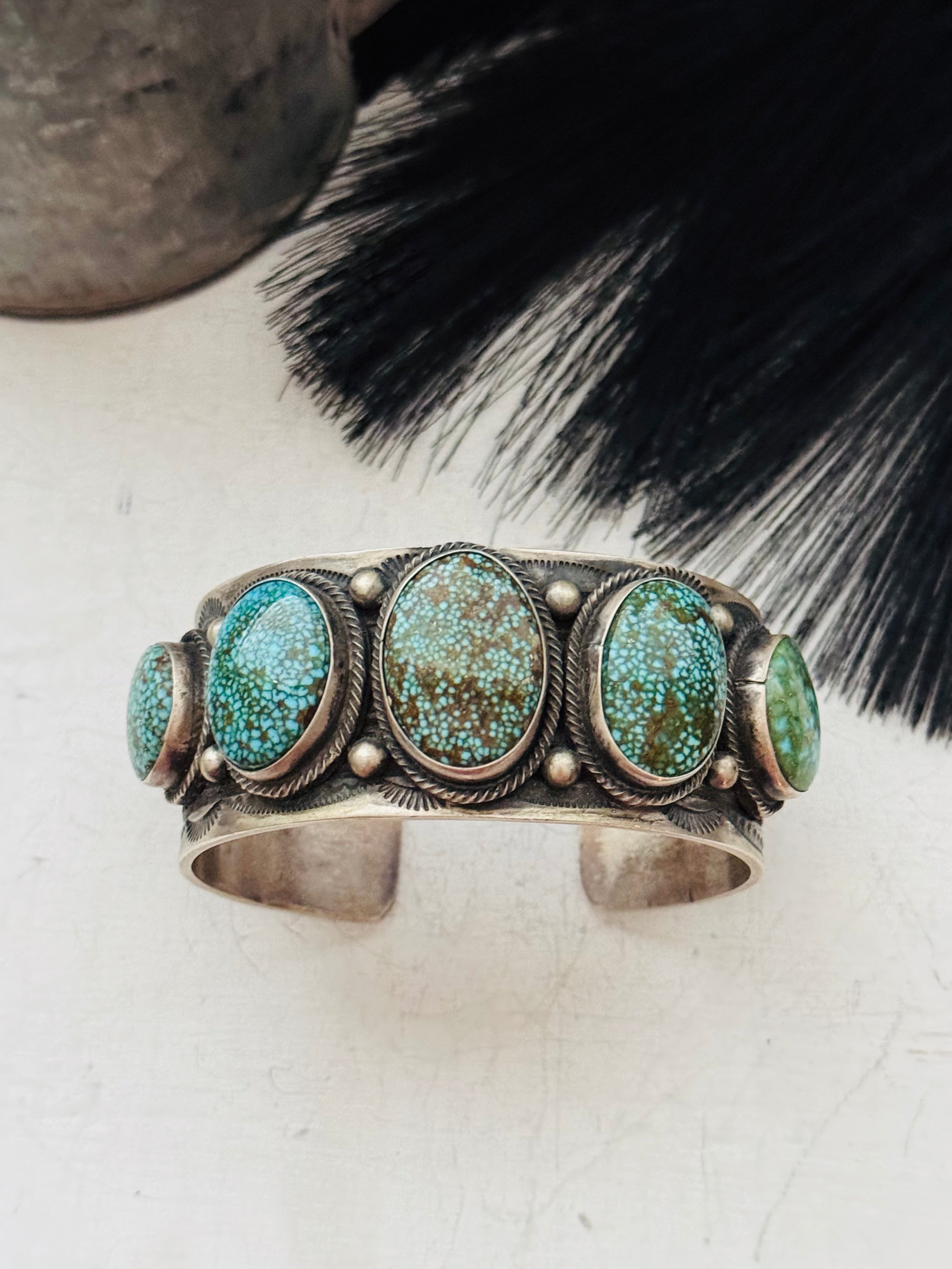 Bobby Johnson Sonoran Mountain Turquoise & Sterling Silver Cuff Bracelet