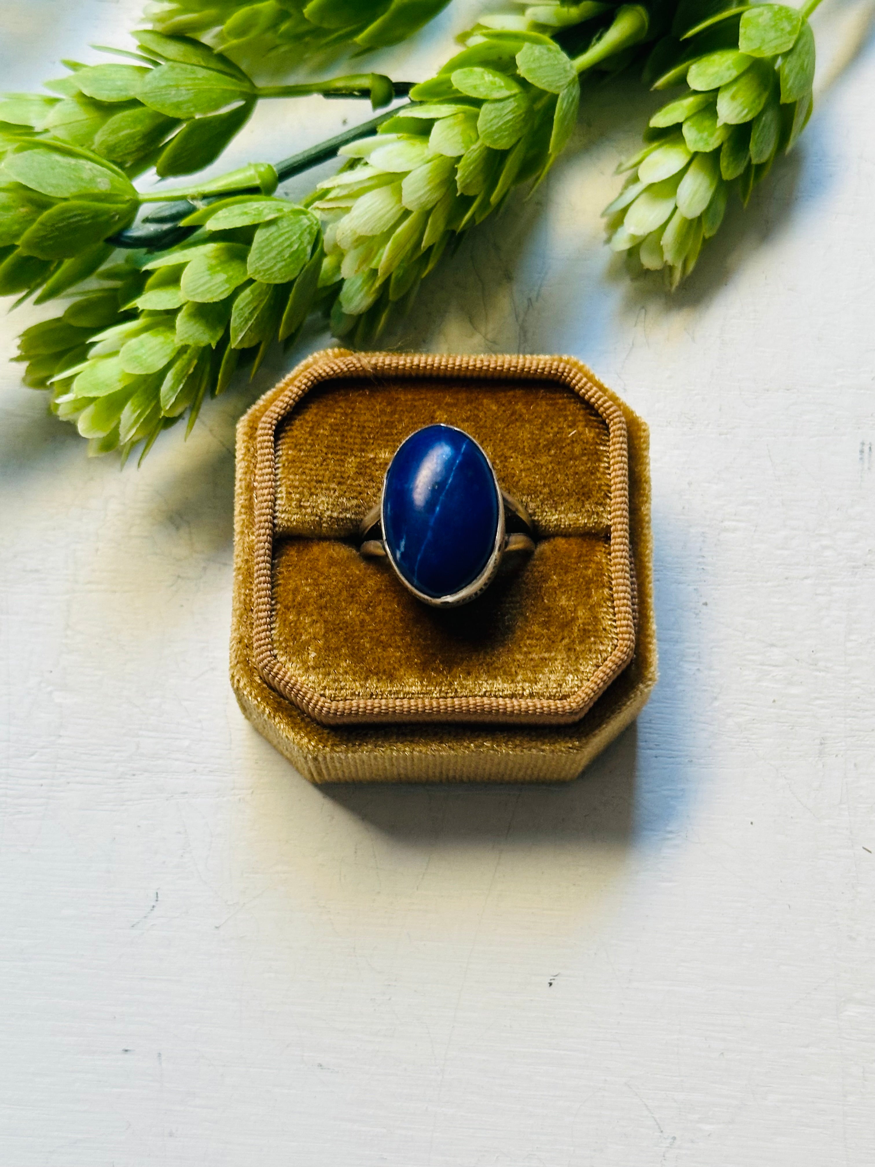 Navajo Made Lapis & Sterling Silver Ring