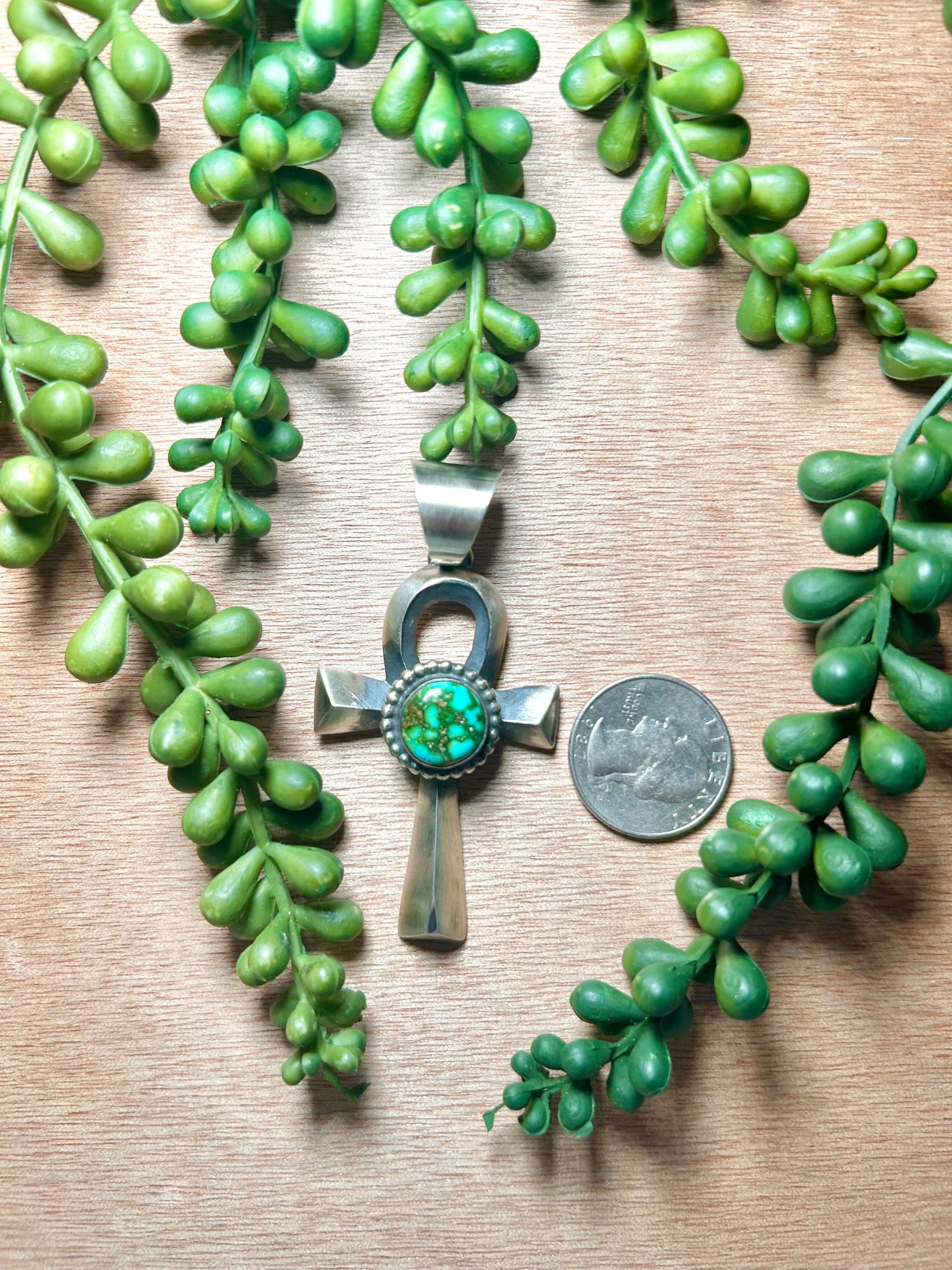 Chimney Butte Sonoran Mounatin Turquoise & Sterling Silver Pendant