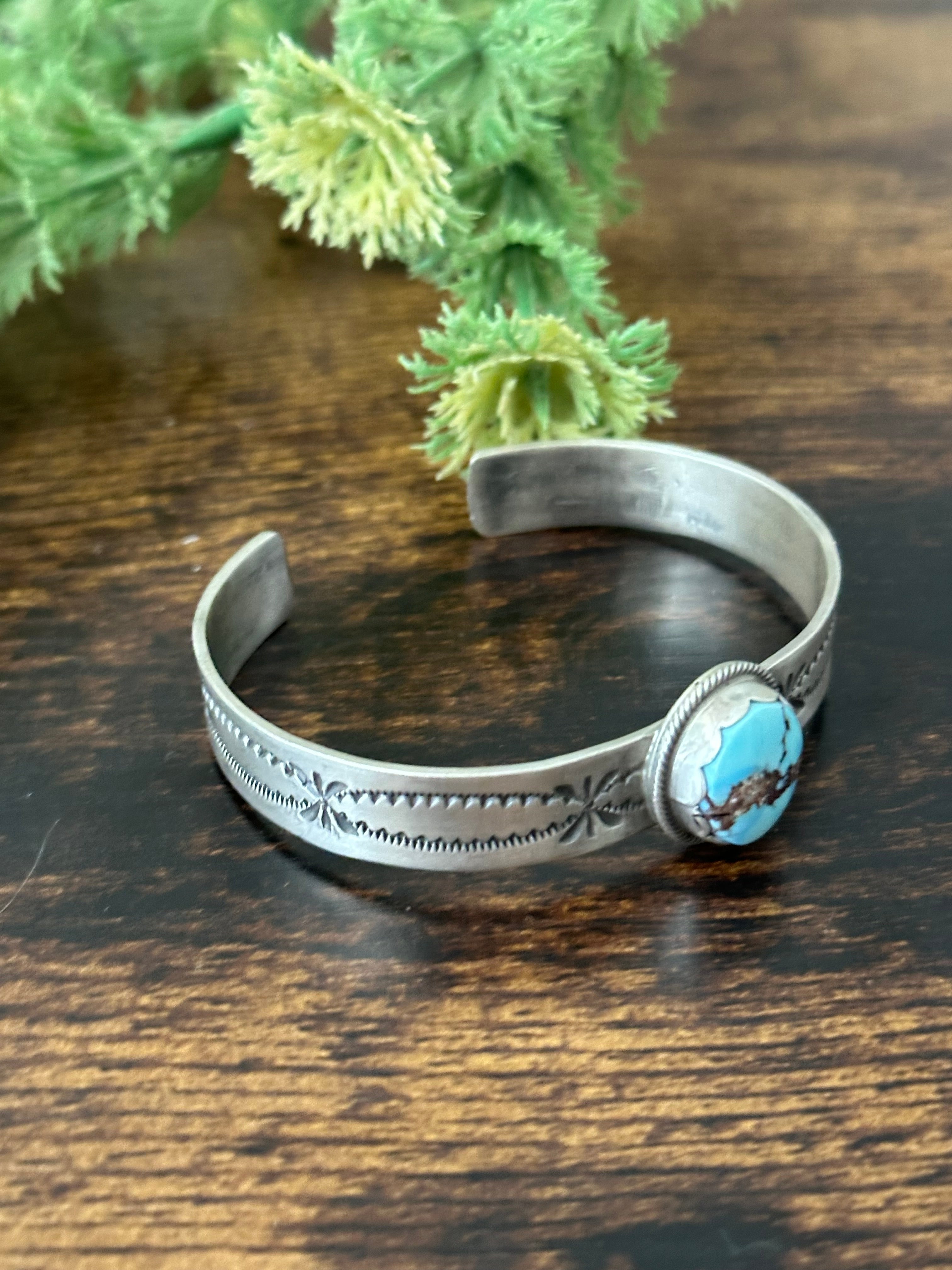 Tillie John Golden Hill’s Turquoise & Sterling Silver Cuff Bracelets