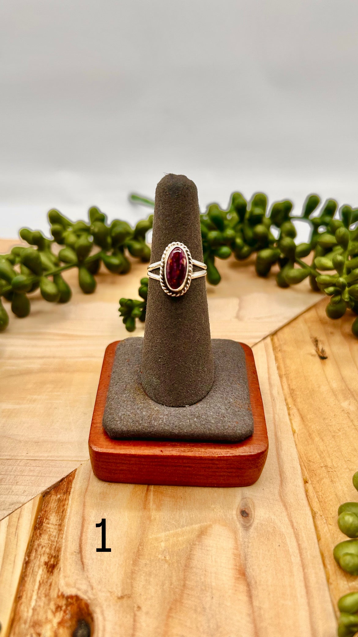 Byron Begay Spiny Oyster & Sterling Silver Ring