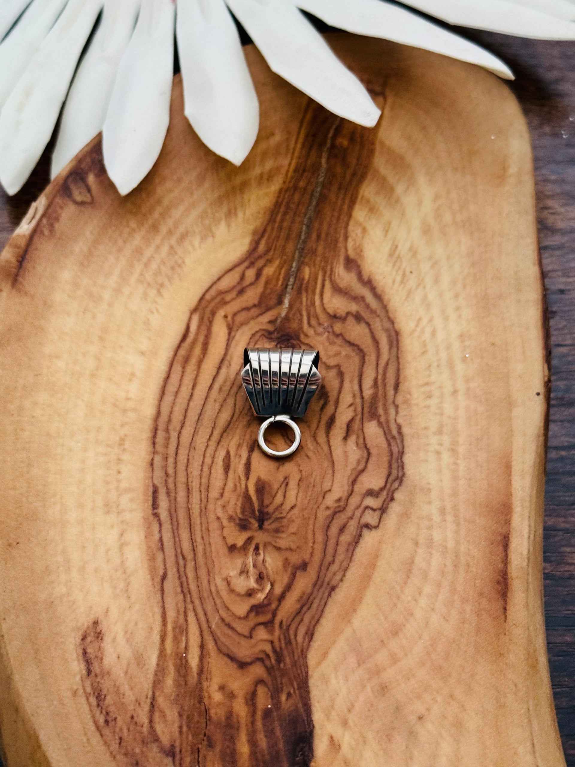 Navajo Made Sterling Silver Bail