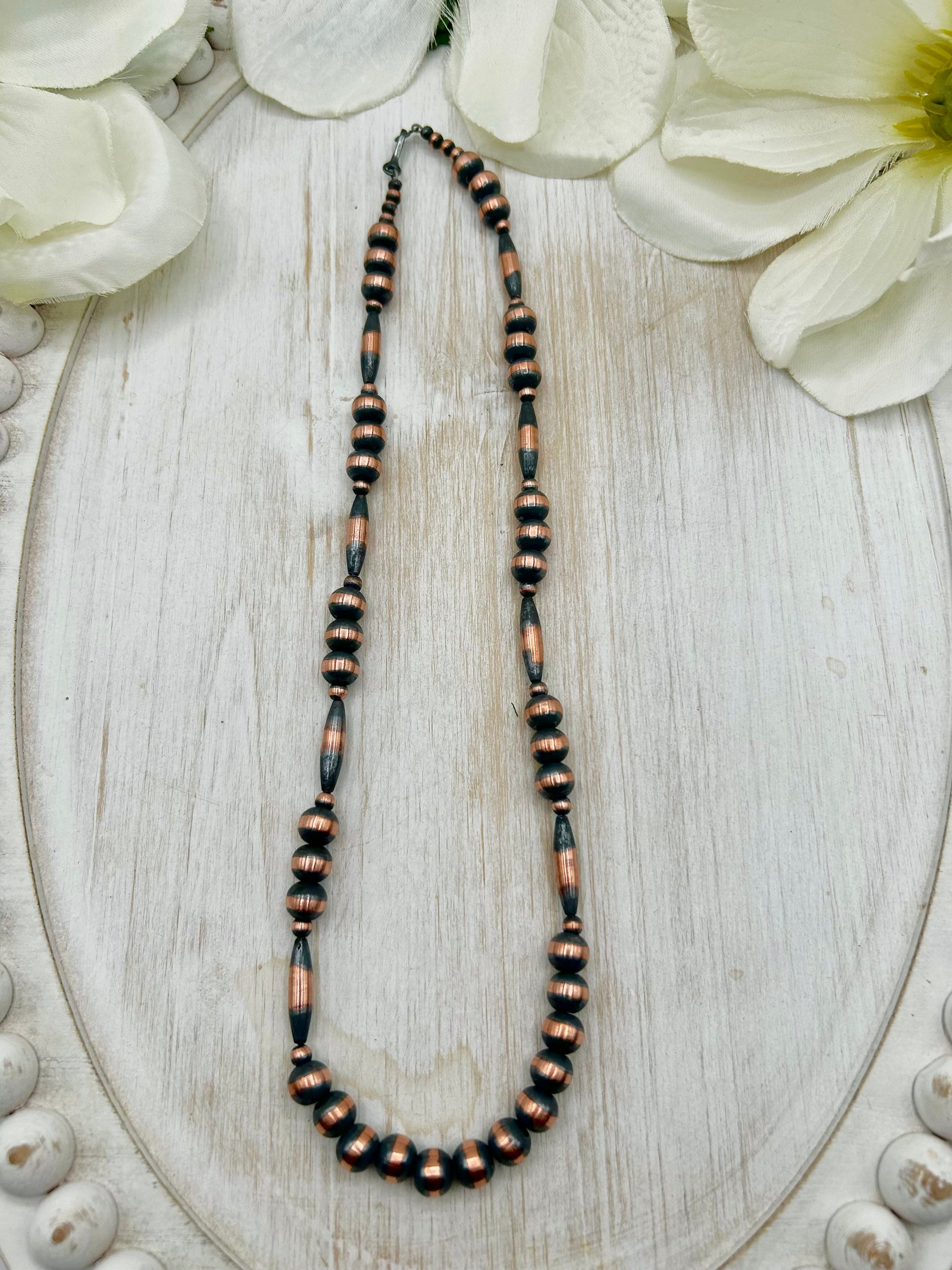 Navajo Made Strung Copper Necklace