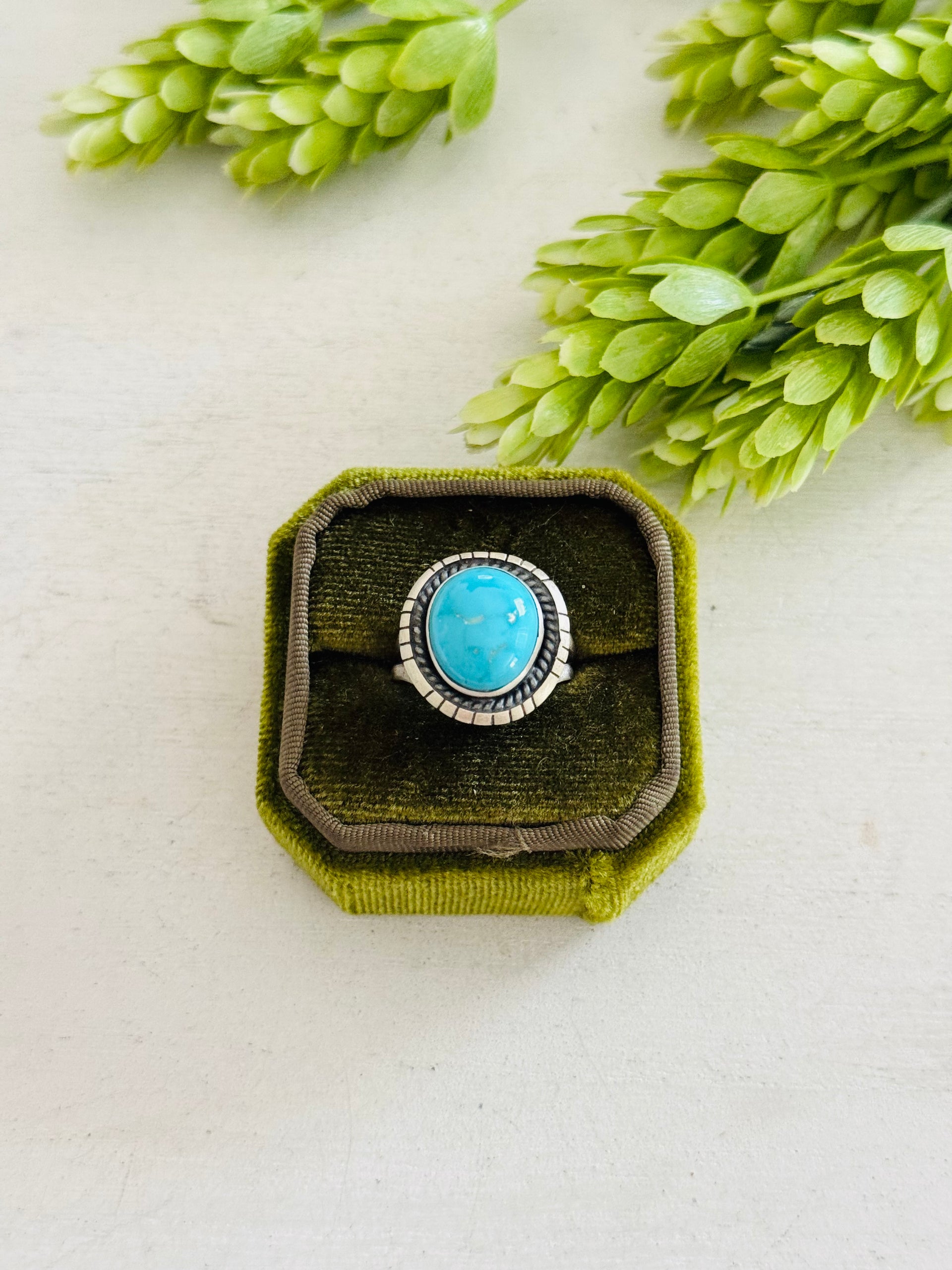 Southwest Made Kingman Turquoise & Sterling Sliver Ring