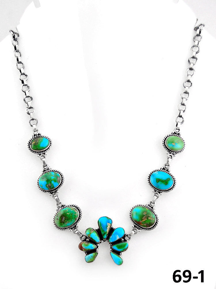 Southwest Handmade Sonoran & Sterling Silver Necklace