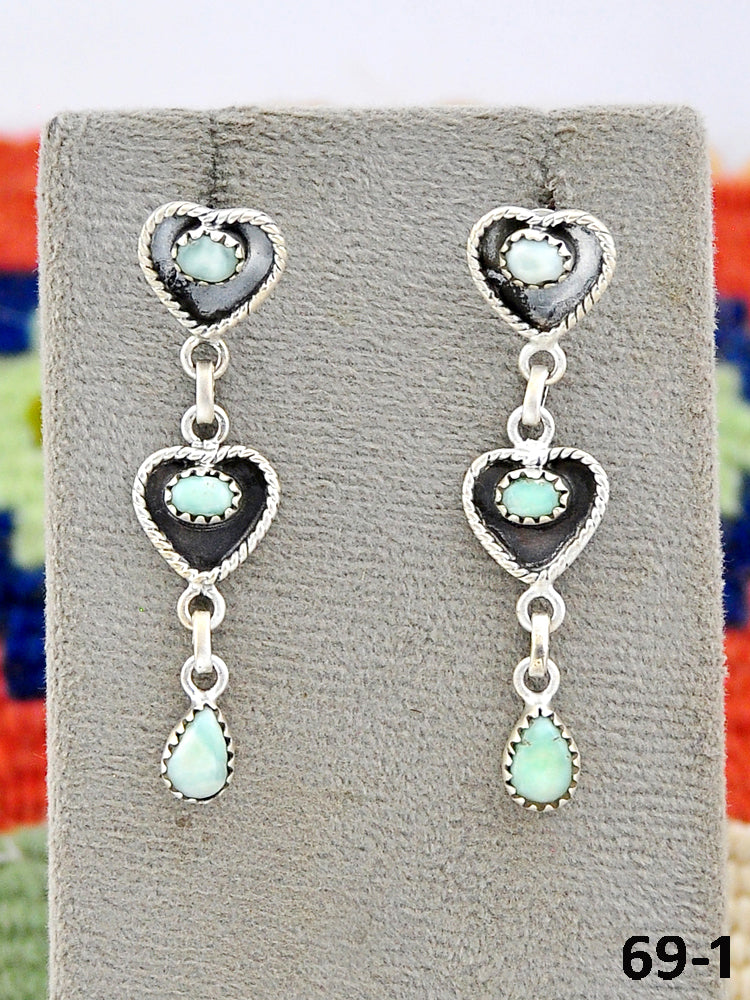 Southwest Made Paloma & Sterling Silver Studs Earrings