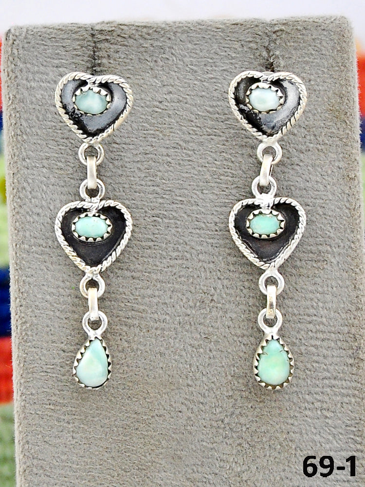 Southwest Made Paloma & Sterling Silver Studs Earrings