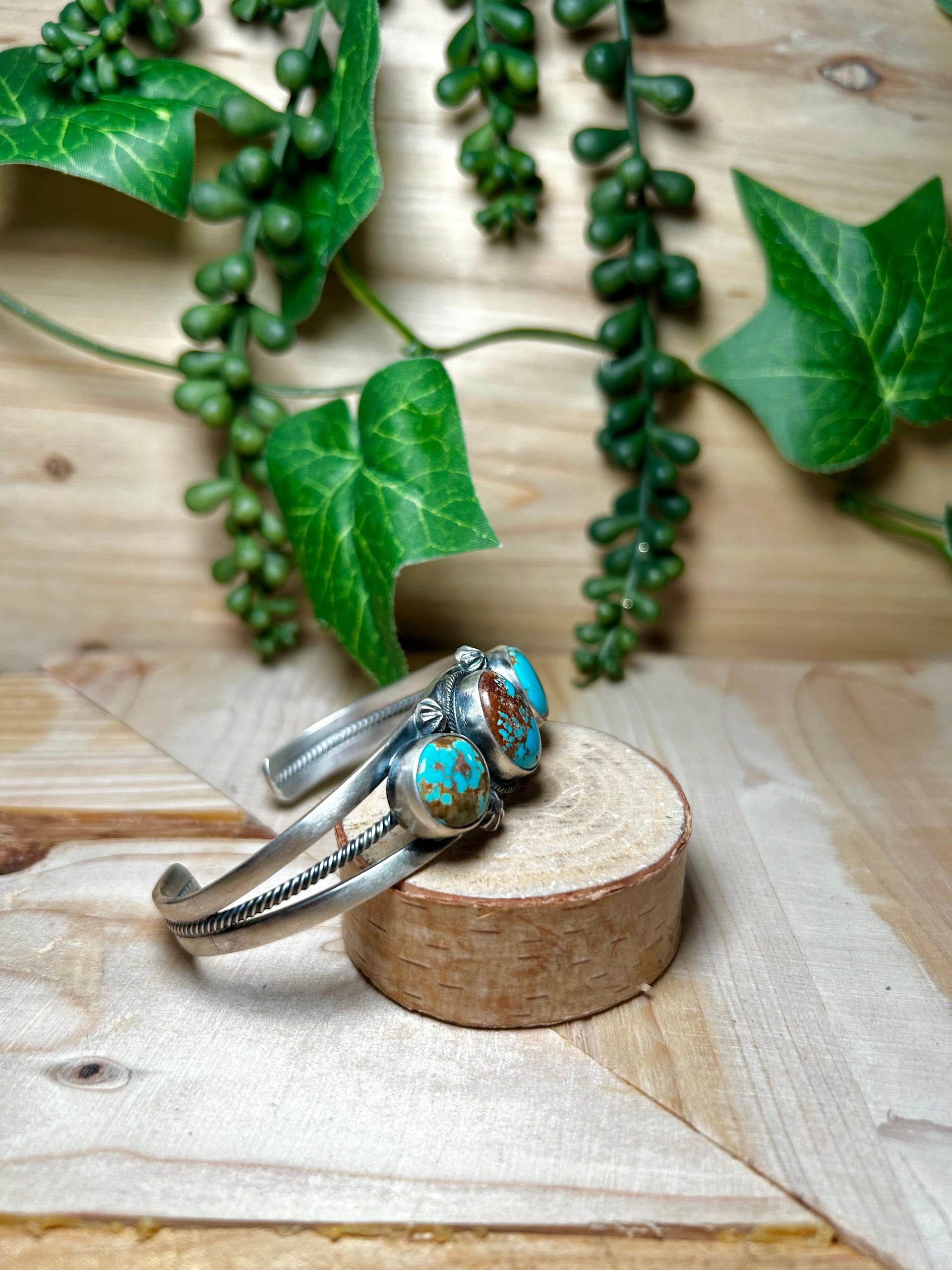 Bobby Johnson Royston Turquoise & Sterling Silver Cuff Bracelet