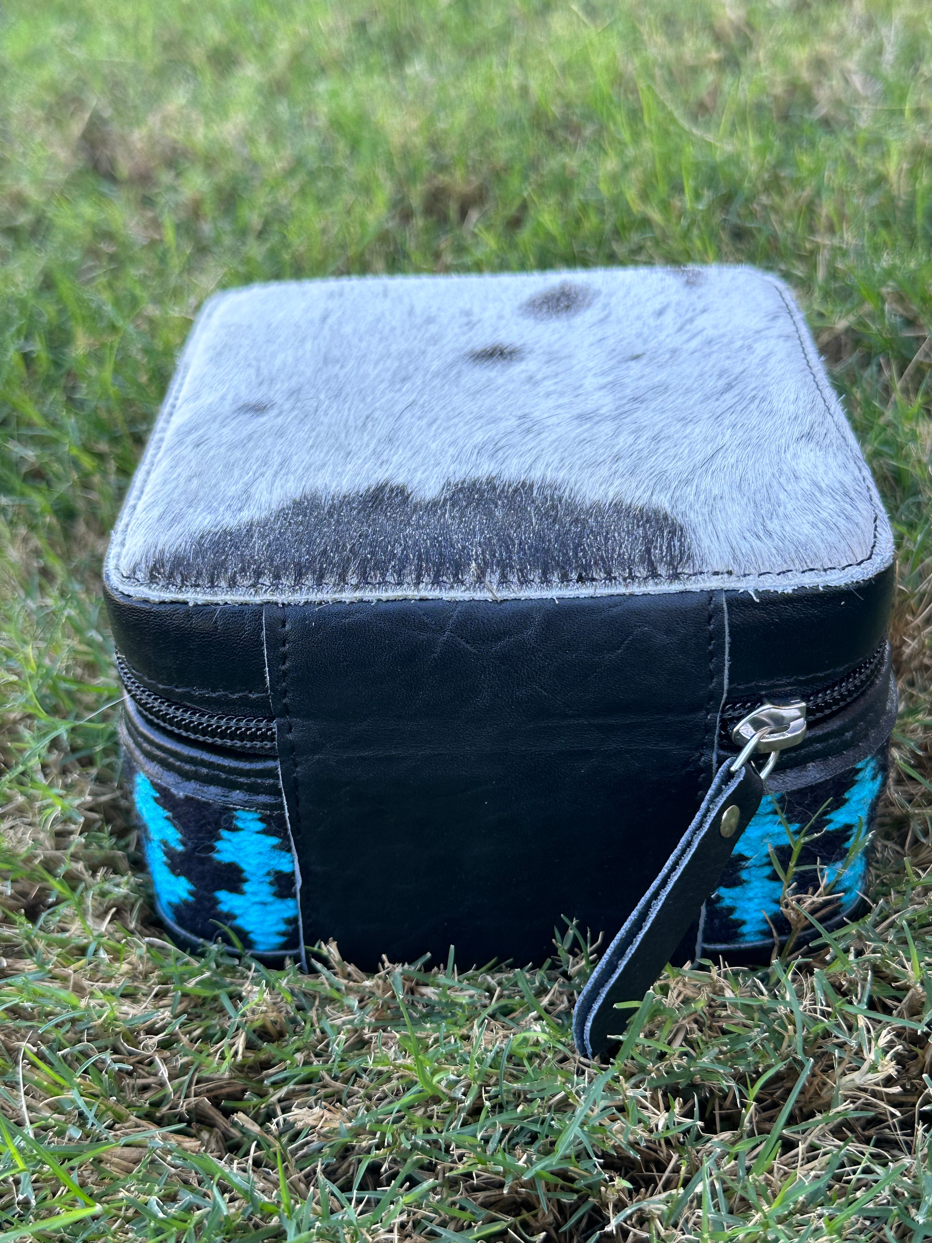 Genuine Leather Cowhide Jewelry Box