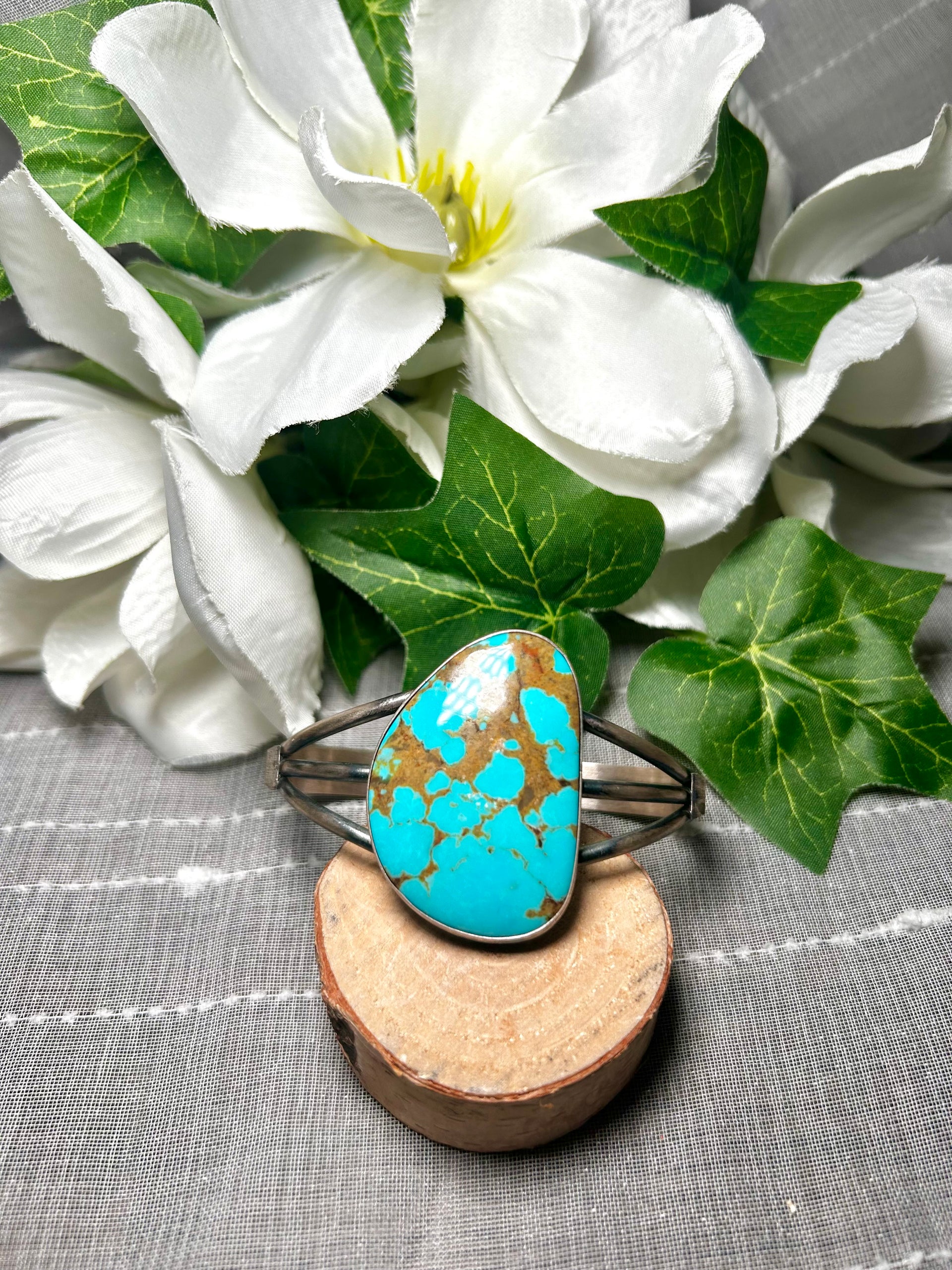 Dave Skeets Kingman Turquoise & Sterling Silver Cuff Bracelet