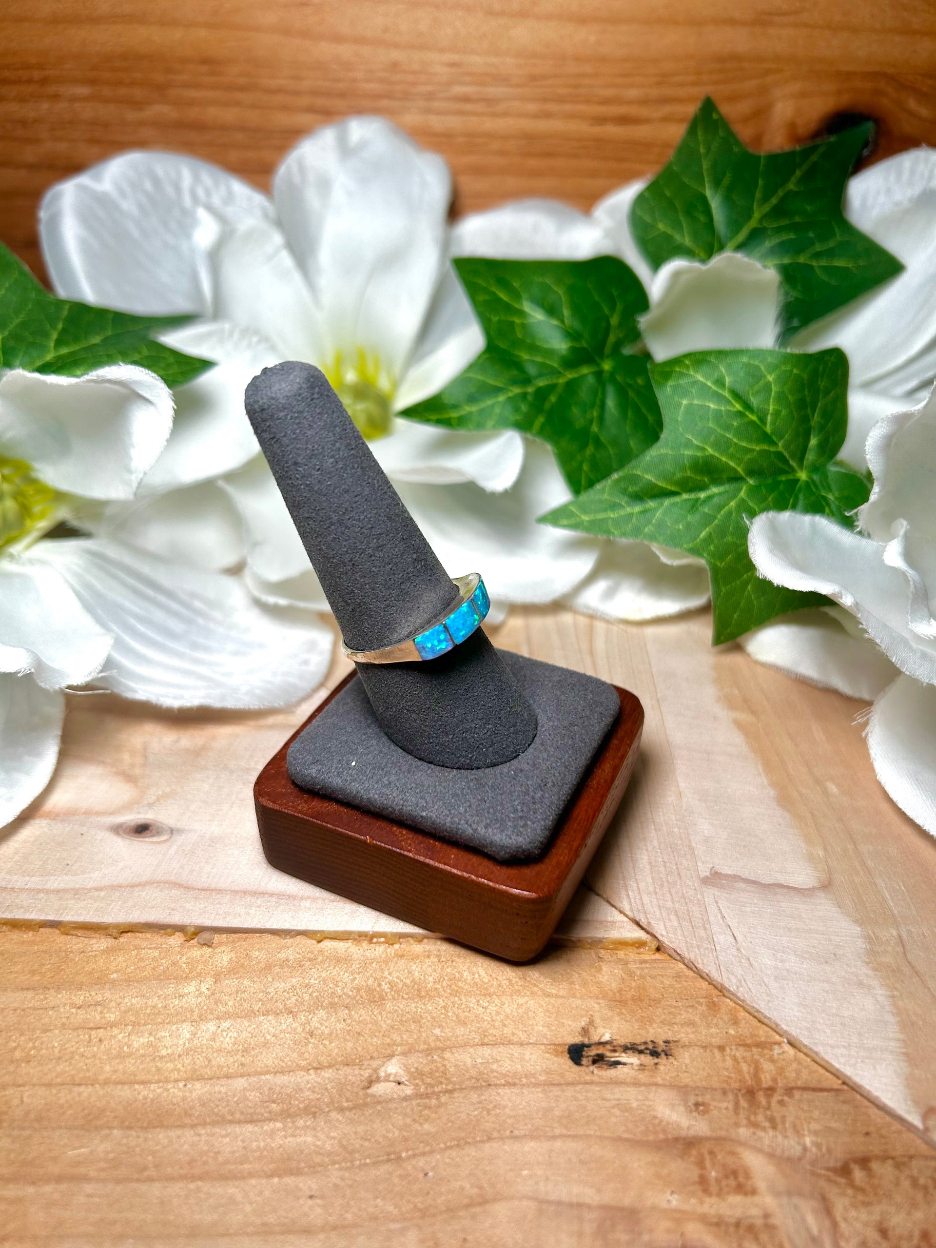 Navajo Made Opal & Sterling Silver Ring