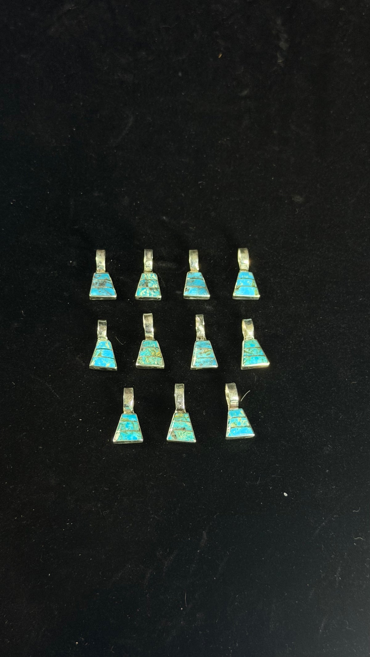 Michelle Haloo Kingman Turquoise & Sterling Silver Inlay Pendant