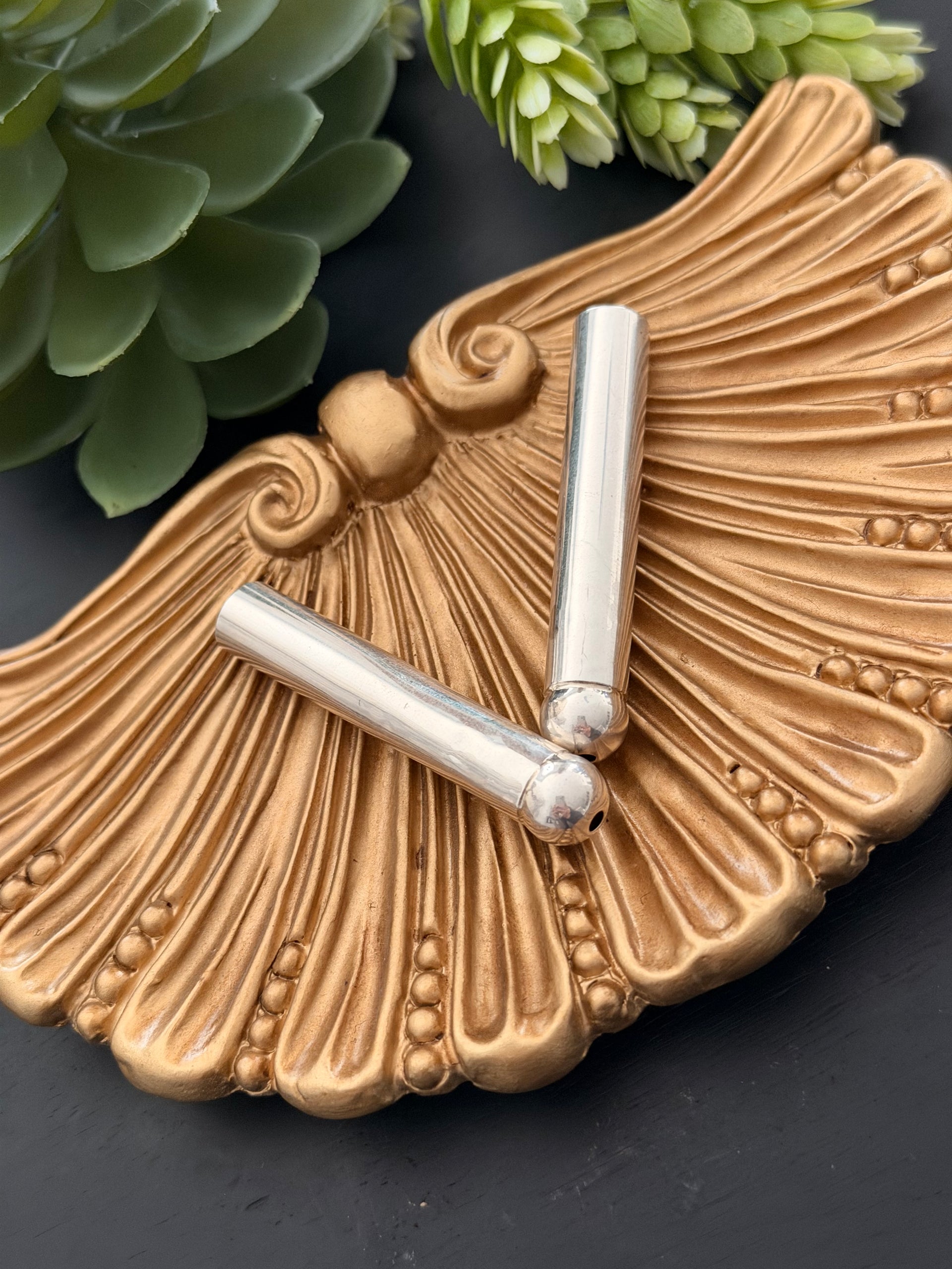 Navajo Made Sterling Silver Bolo Tips