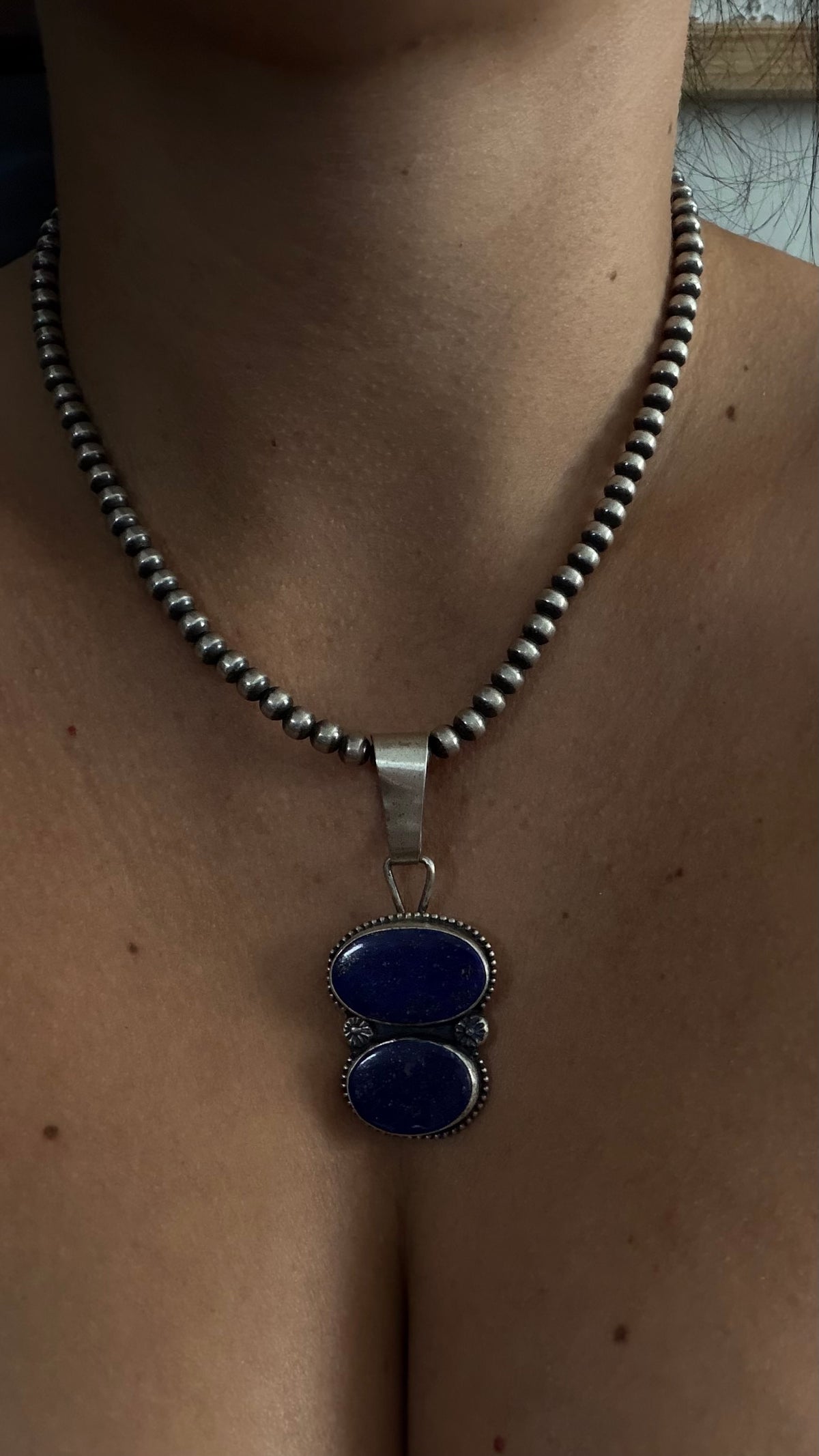 Travis Jim Lapis & Sterling Silver Pendant