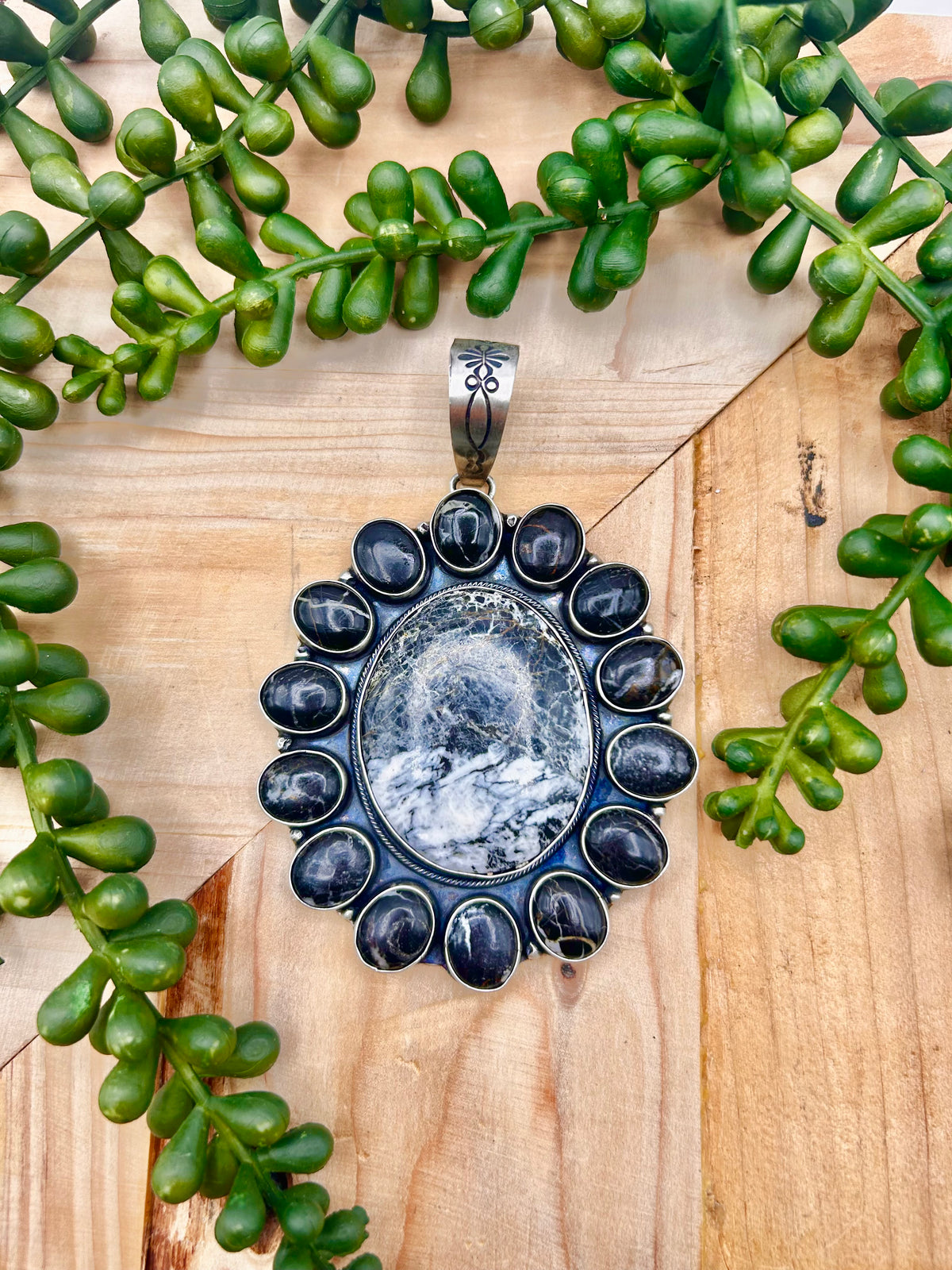 Aaron Robertson White Buffalo & Sterling Silver Pendant